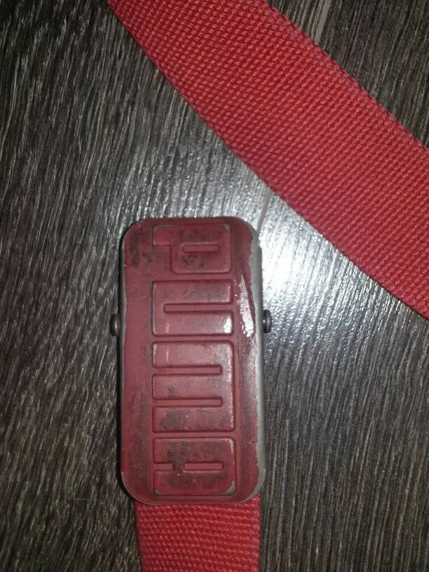 Rustic Red Puma Belt -- Sorta Like An Airplane Seatbelt - photo 2