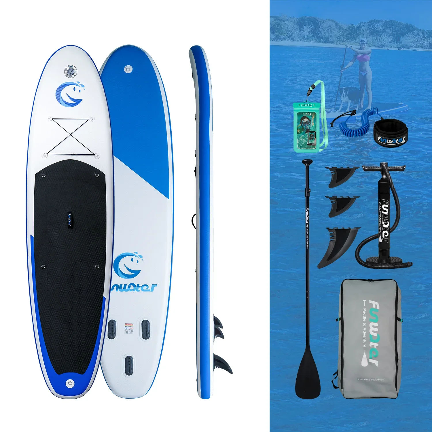 BNIB: 11' long SUP paddleboard full kit