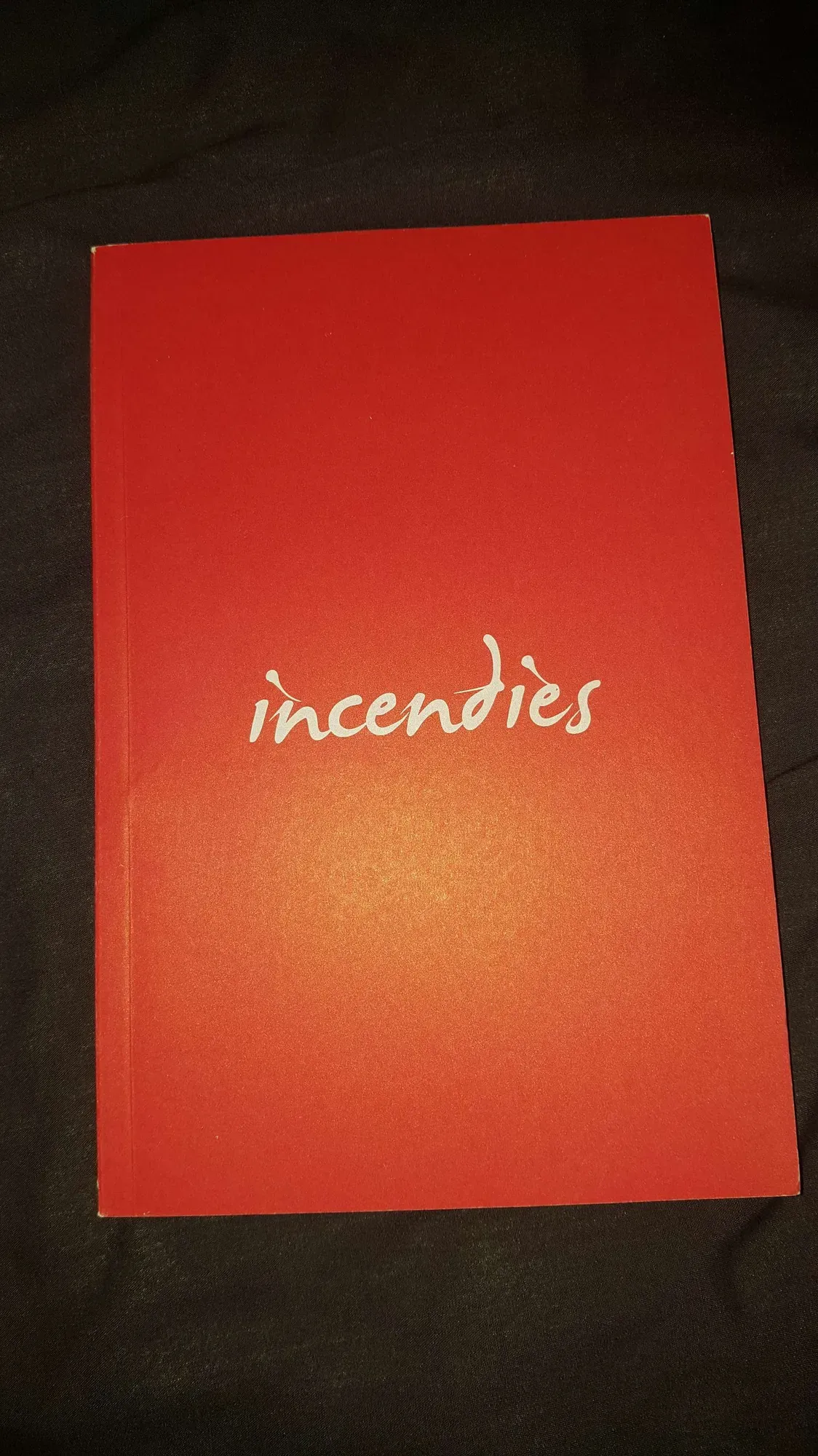 Nice Blank Journal Diary -- Red Cover w "Incendies" Title