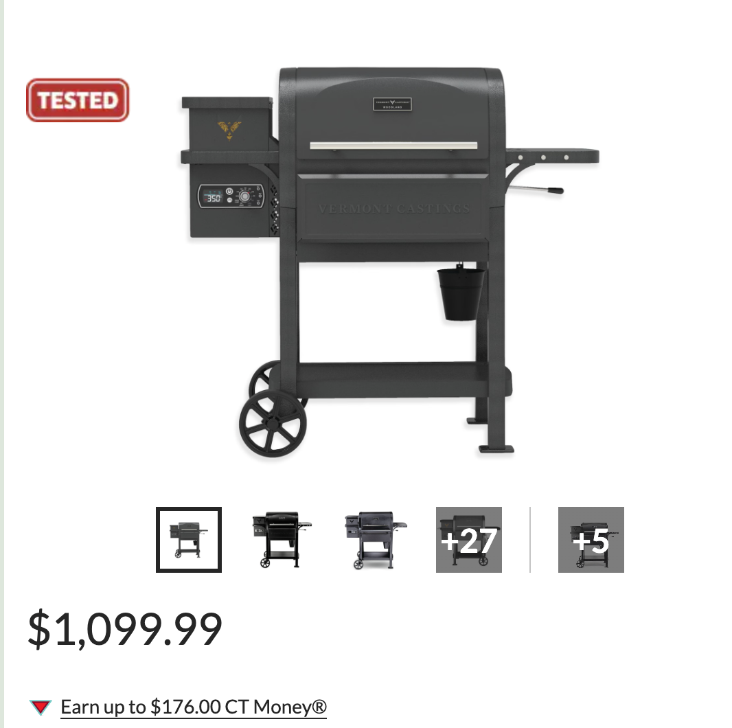 New Vermont Castings Woodland Pellet BBQ Grill 750 sq in