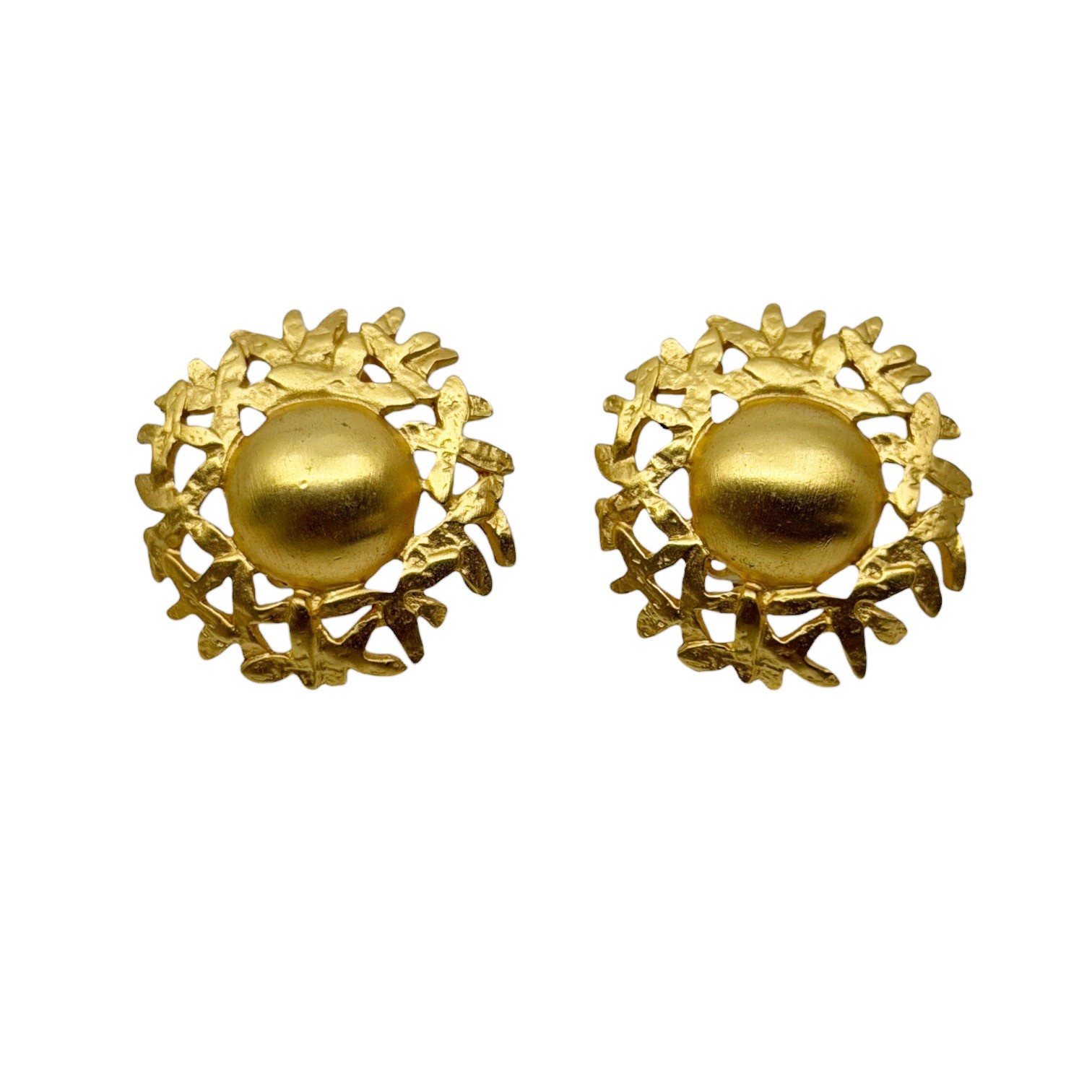 Vintage Gold Tone anne klein clip on earrings