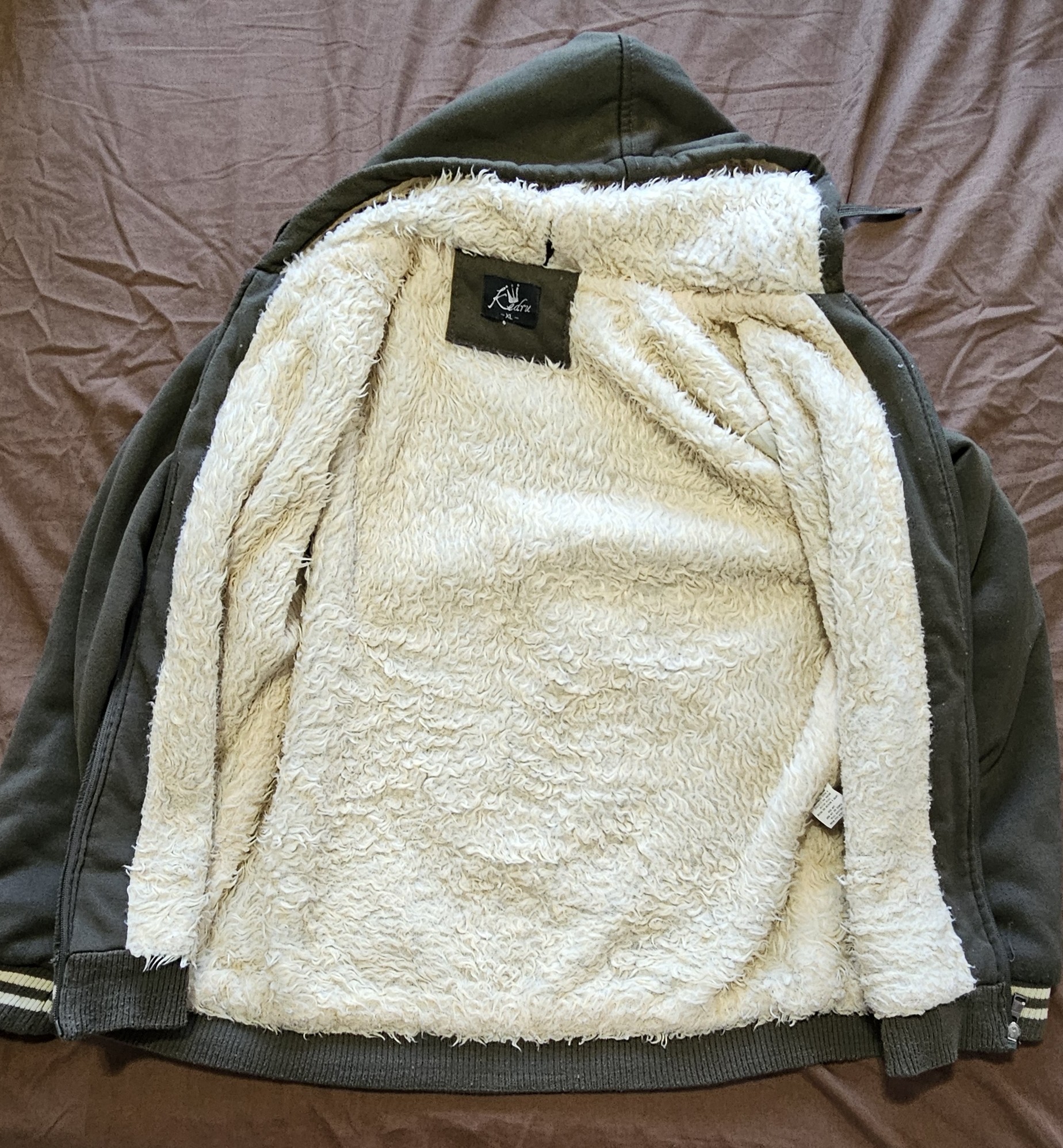 MEN'S FULL ZIP UP FUR/FLEECE HOODIE (X-LARGE) - photo 2