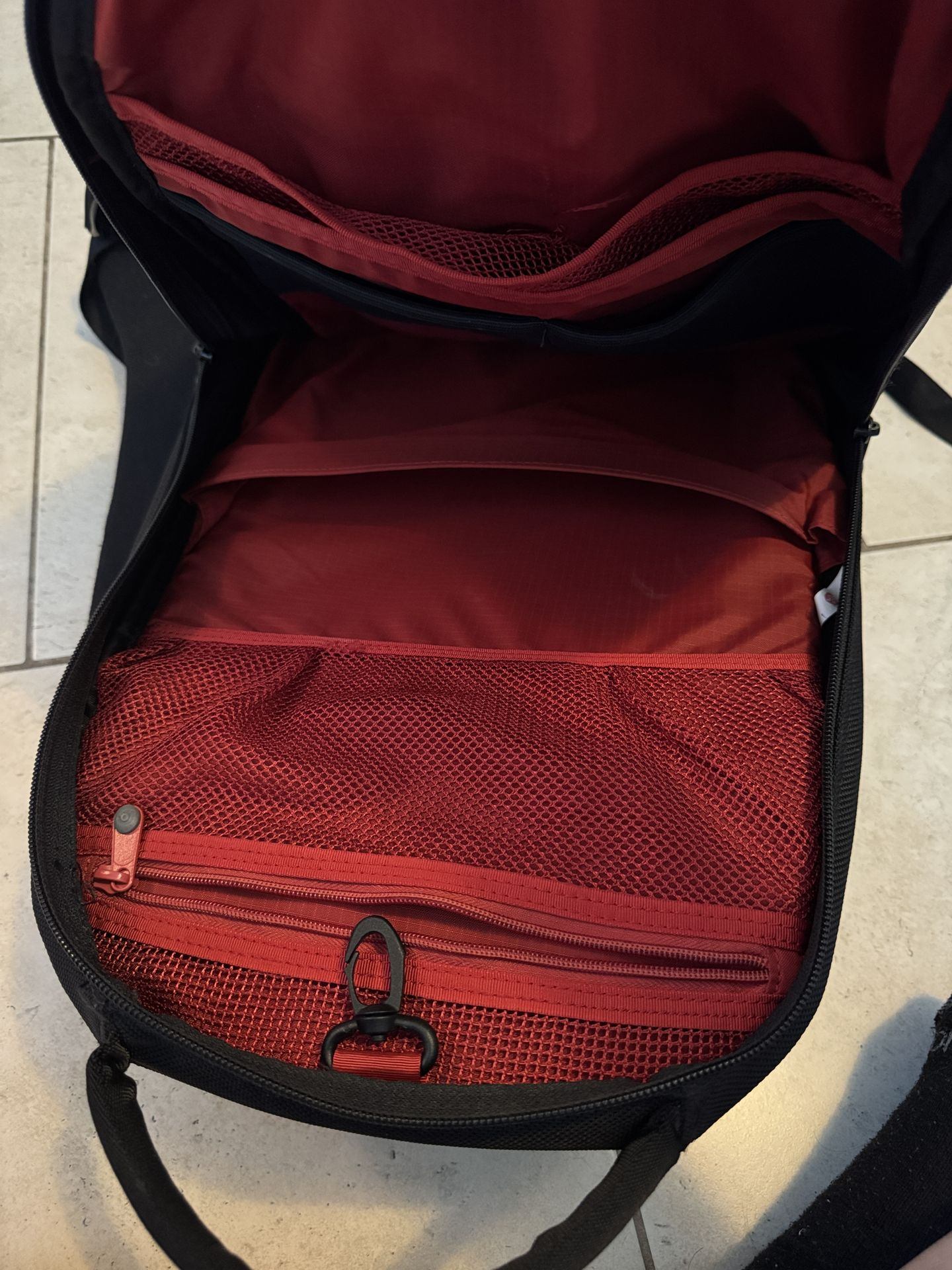 High Quality Tech Black Backpack with Red Interior - photo 4