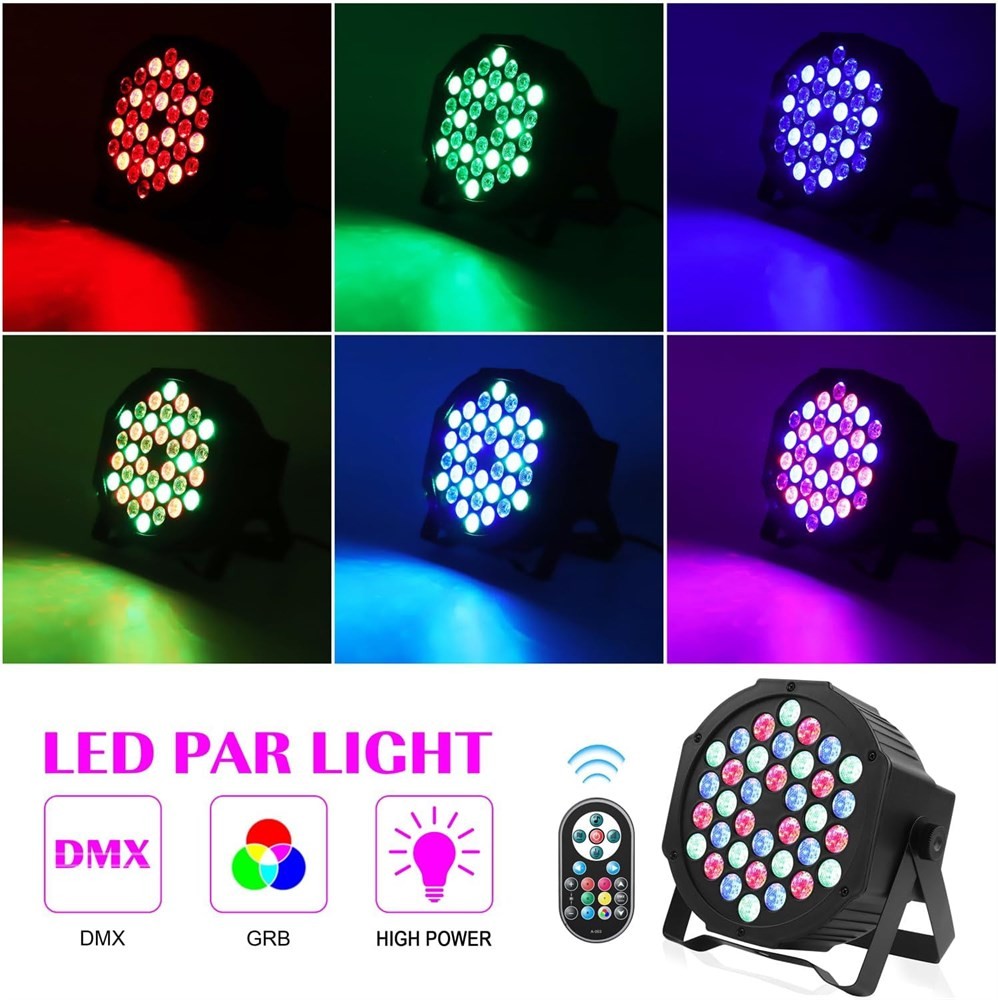 DJ Lights RGB Wired Stage Lights with Remote Control