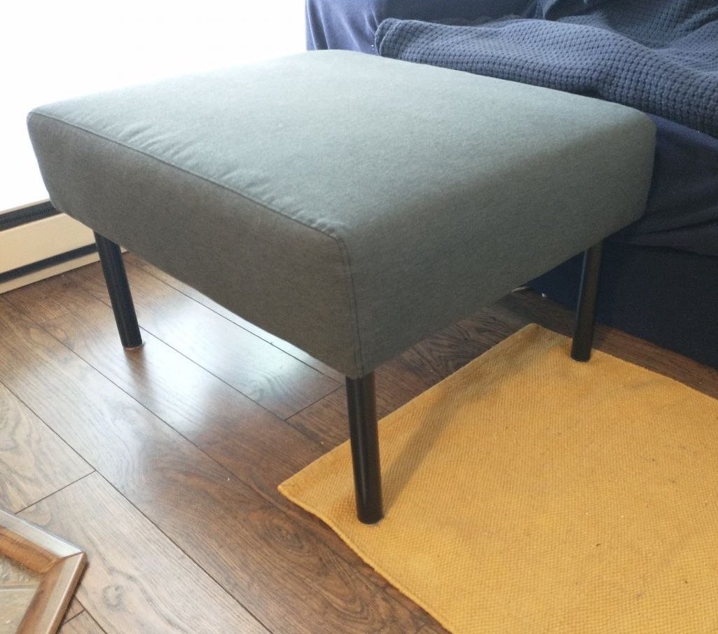 Gray ottoman/footstool