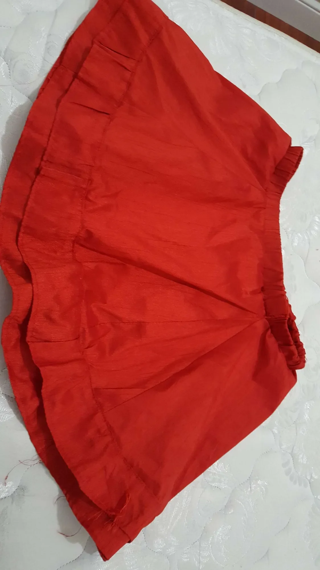 Cute Red Kinda Shiny Hand Made (not by me) Short Shirt -- Som... - photo 2