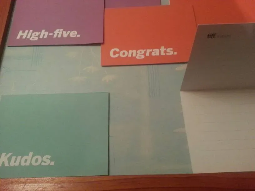6 TIFF Greeting Cards: CONGRATS, KUDOS, HIGH - FIVE - photo 3