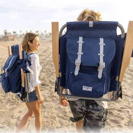 Sport-Brella Reclining Backpack Beach Chair w/ Storage Pouch