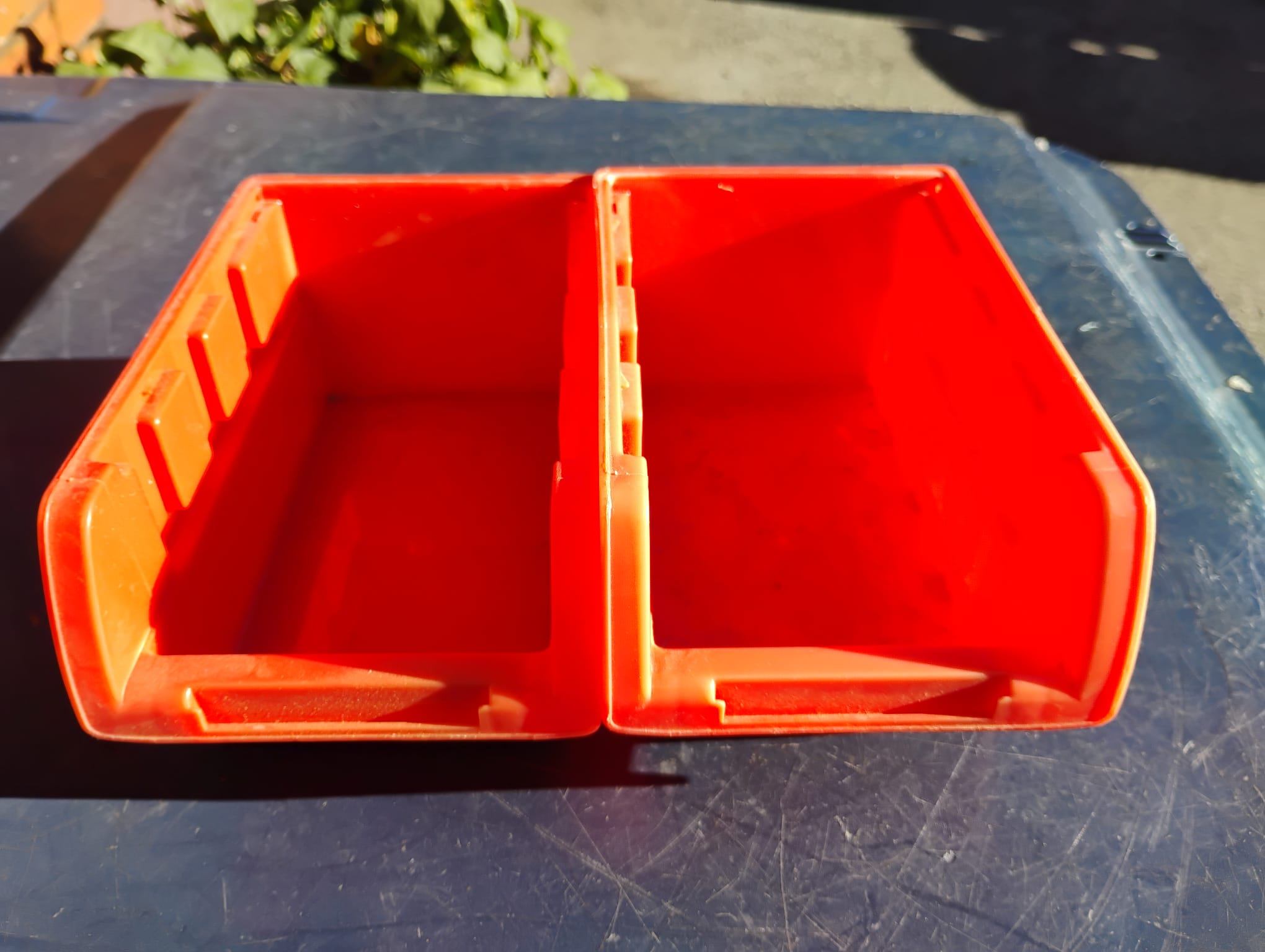 LOT of 60 Tool Organizer, Hardware Storage, Orange Bins - photo 4