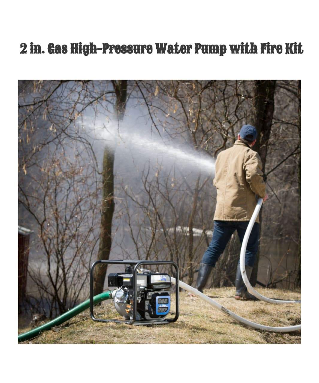 2-Inch Gas Water Pump with Fire Kit - photo 2