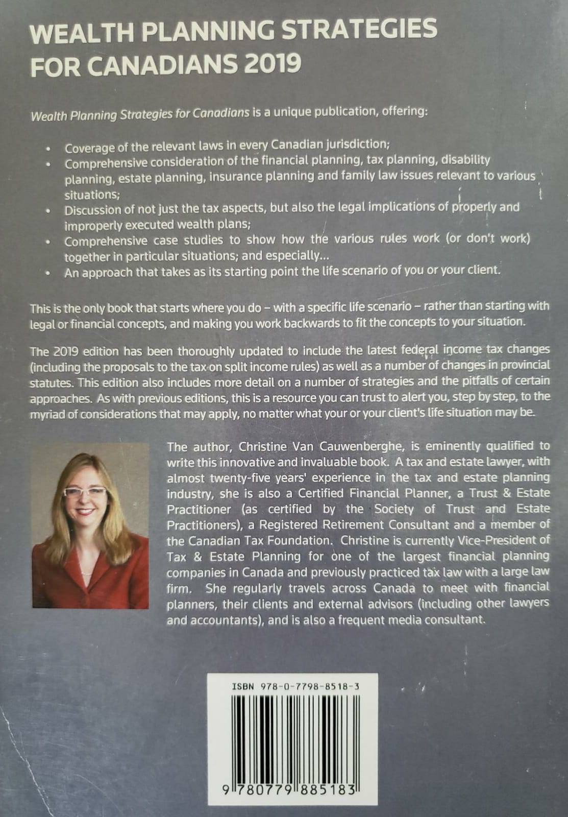 Wealth Planning Strategies for Canadians 2019 Book $10 - photo 2