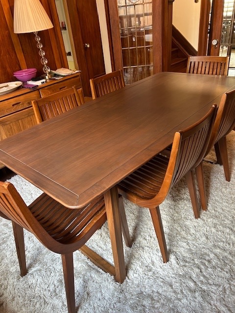 Dining room table and chairs
