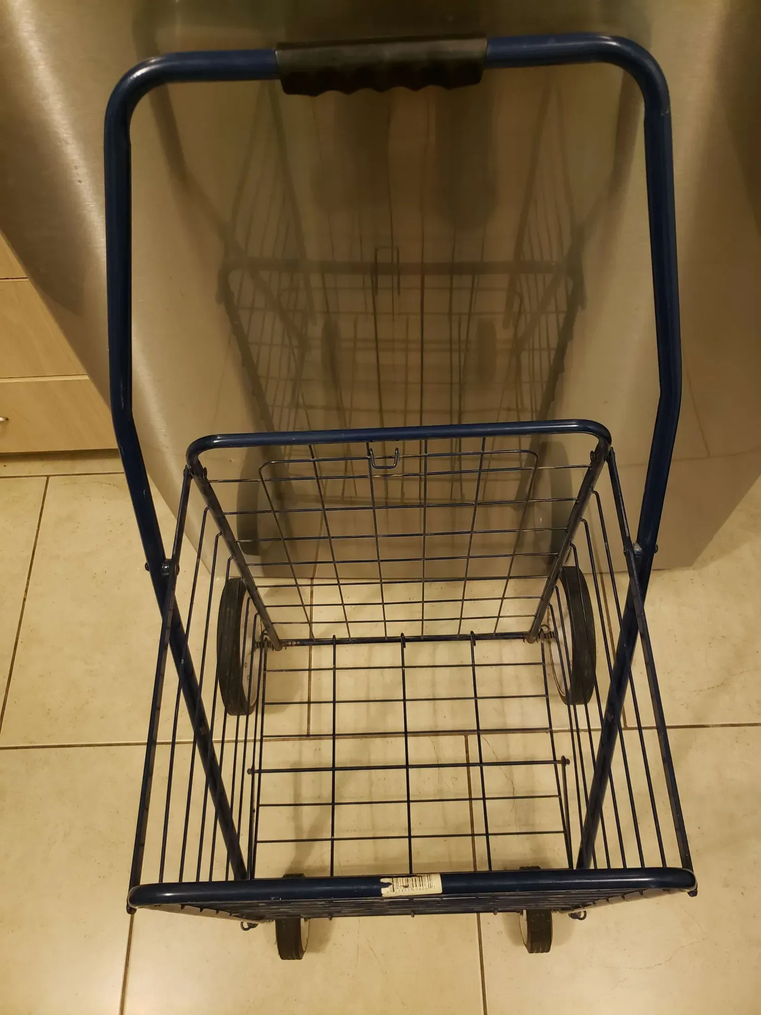 blue folding trolley cart for loan or trade