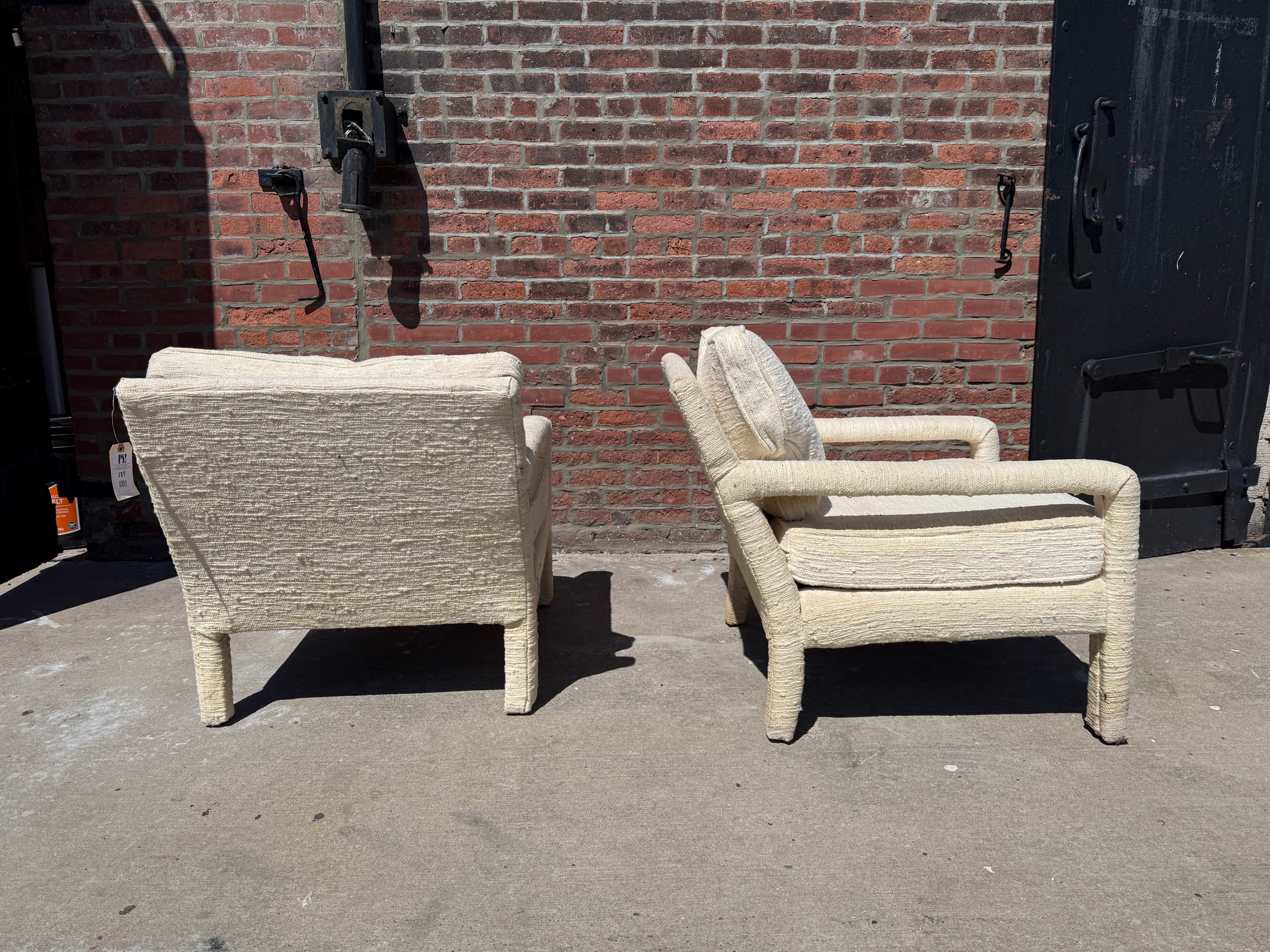 Pair of Vintage Milo Baughman Chunky Tubular Lounge Chairs - photo 5