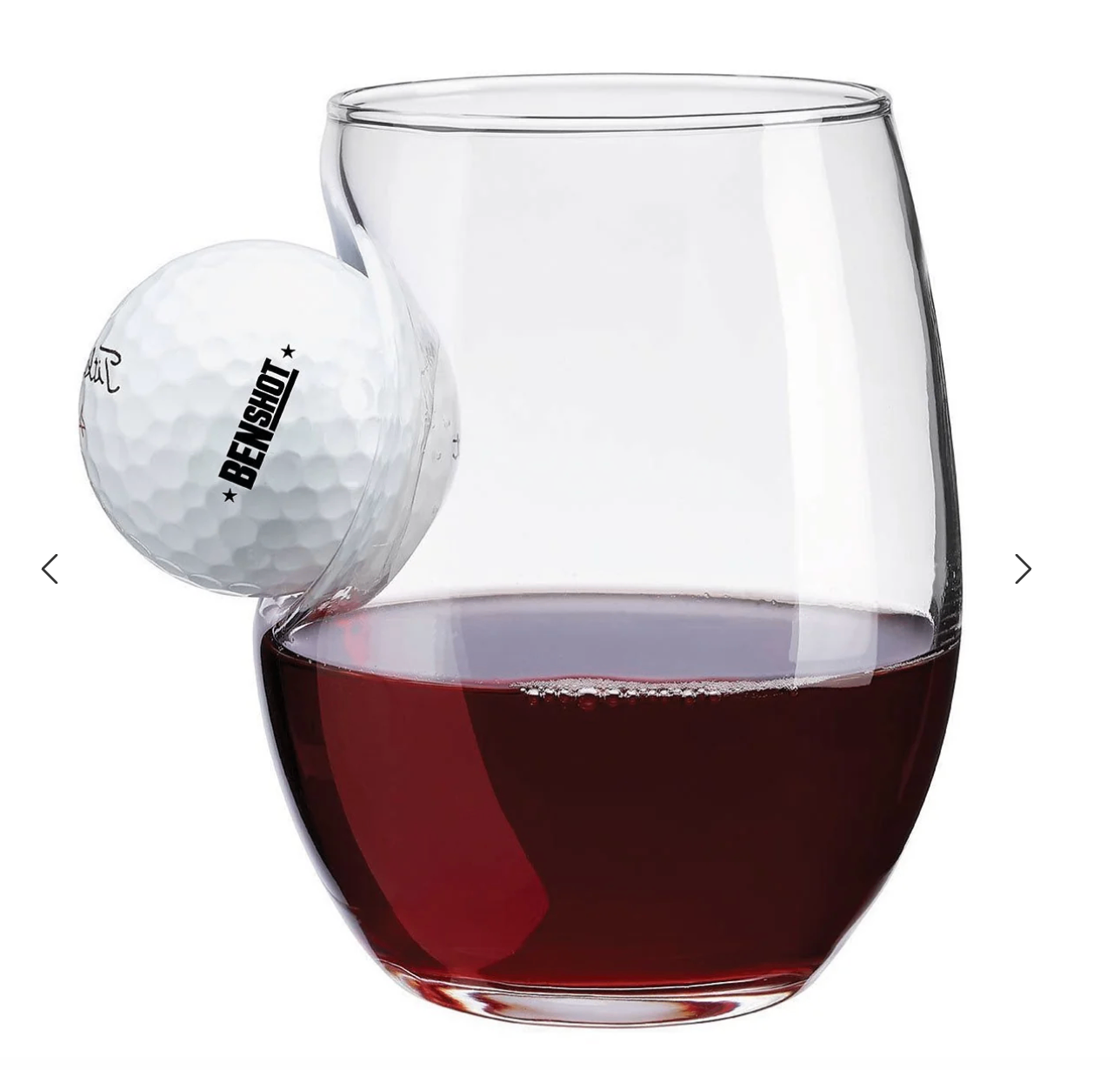 🏌🏼‍♂️⛳️🍹Two BenShot Golf Ball Wine Glasses
