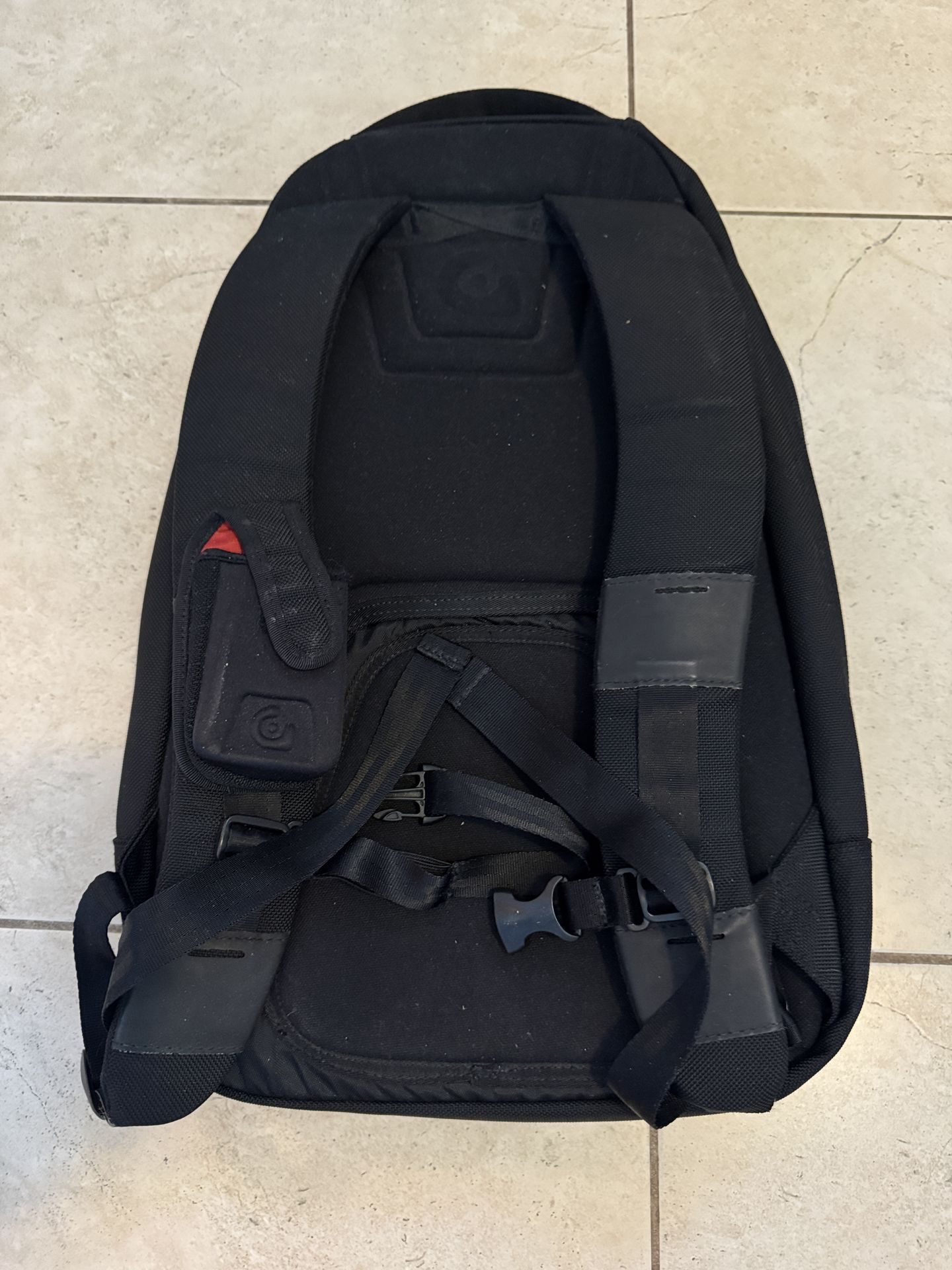High Quality Tech Black Backpack with Red Interior - photo 2