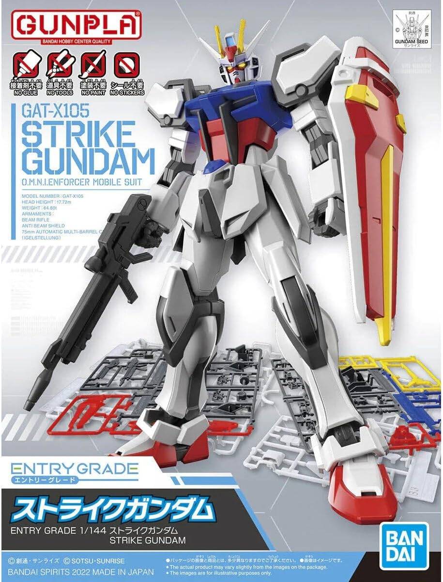 Bandai Gunpla Entry Grade 1/144 Strike Gundam Model Kit