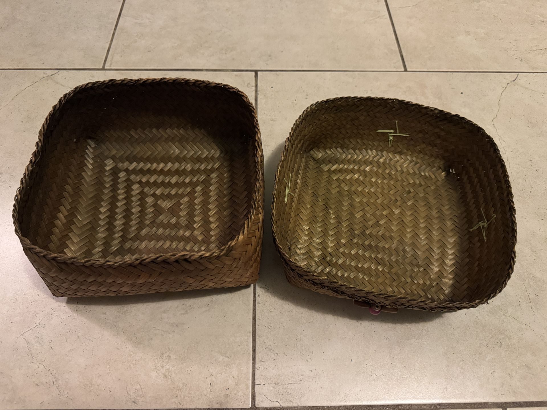 Woven Basket with Lid