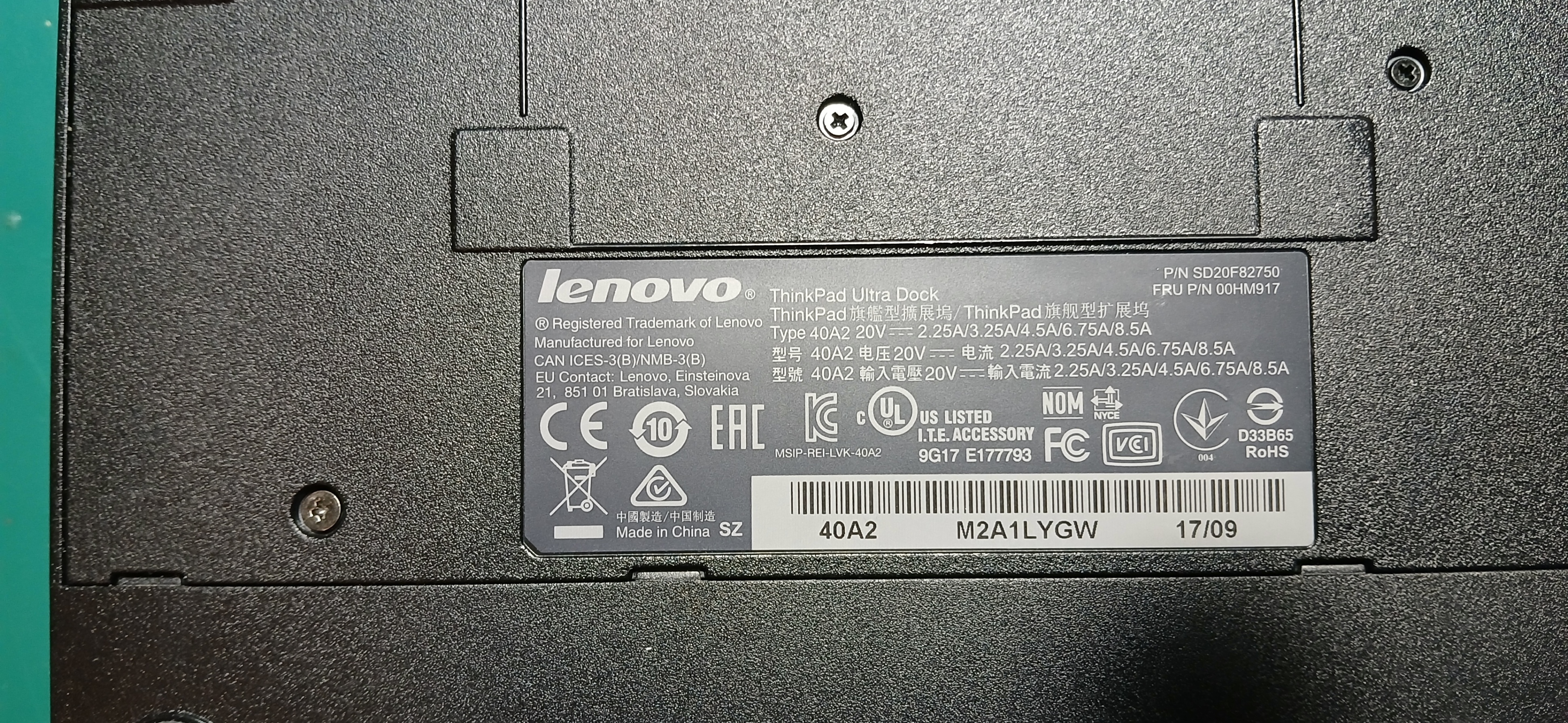 Lenovo Thinkpad Ultra Docking Station 40A2 - photo 3