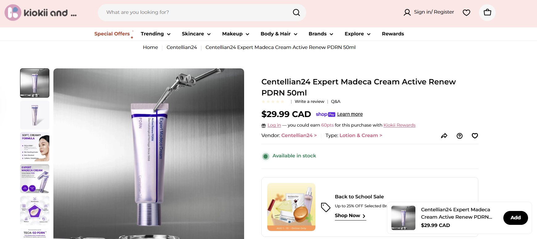 CENTELLIAN 24 Expert Madeca Cream Active Renew PDRN - 50 ml - photo 3