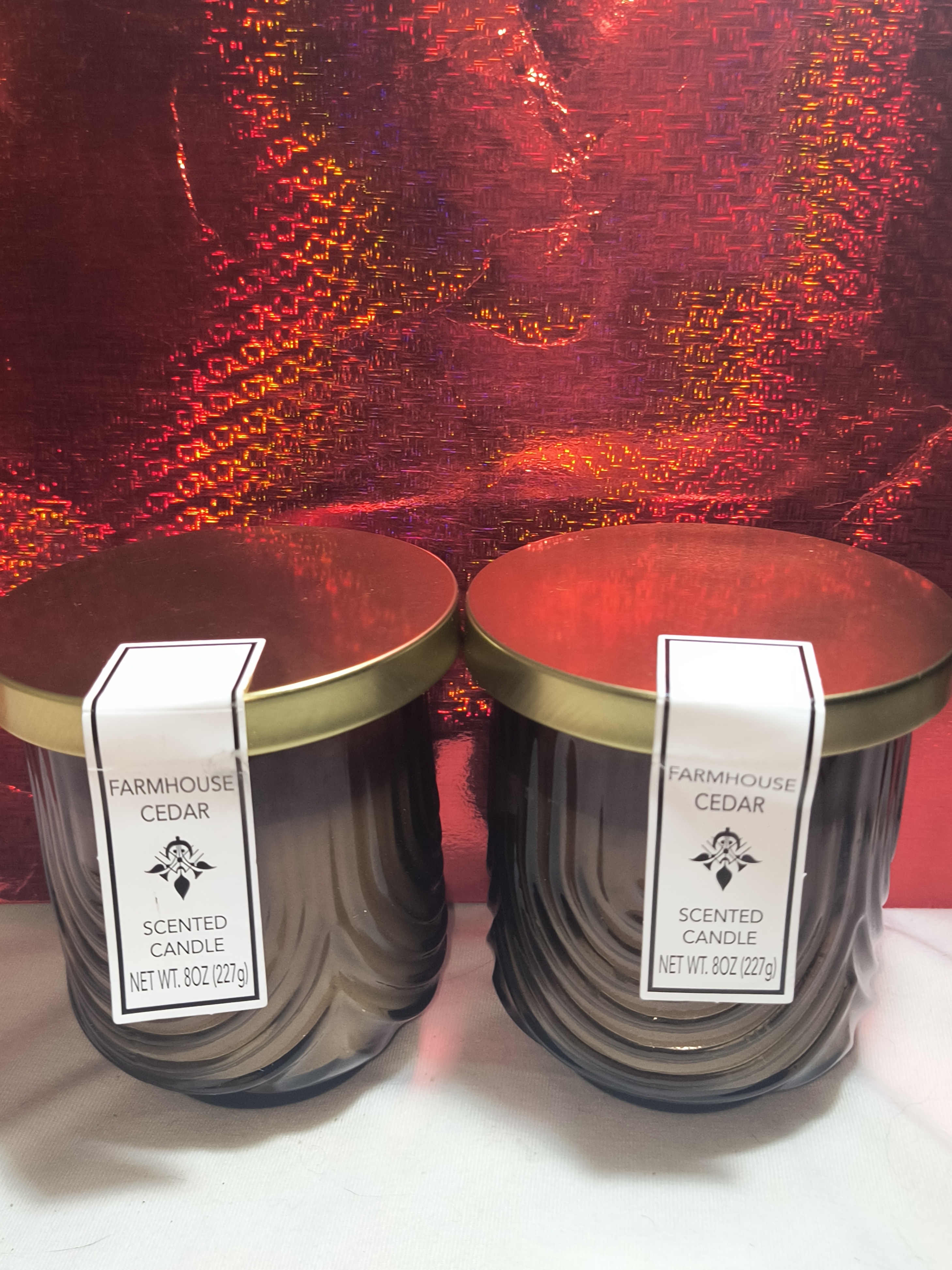 2x Cedar Farmhouse Scented Candles Amber! - photo 2