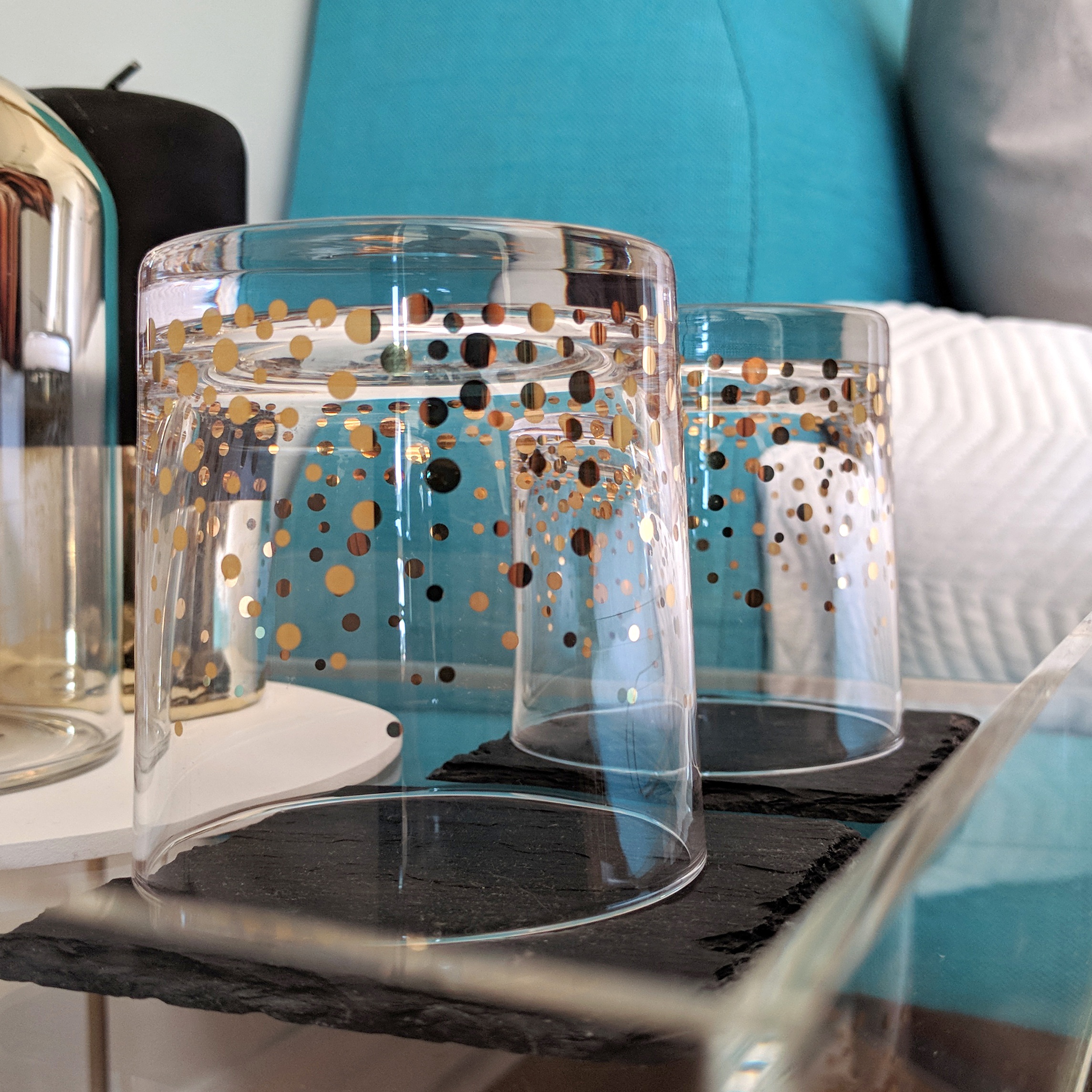 Gold Cocktail Drinking Glasses - photo 2