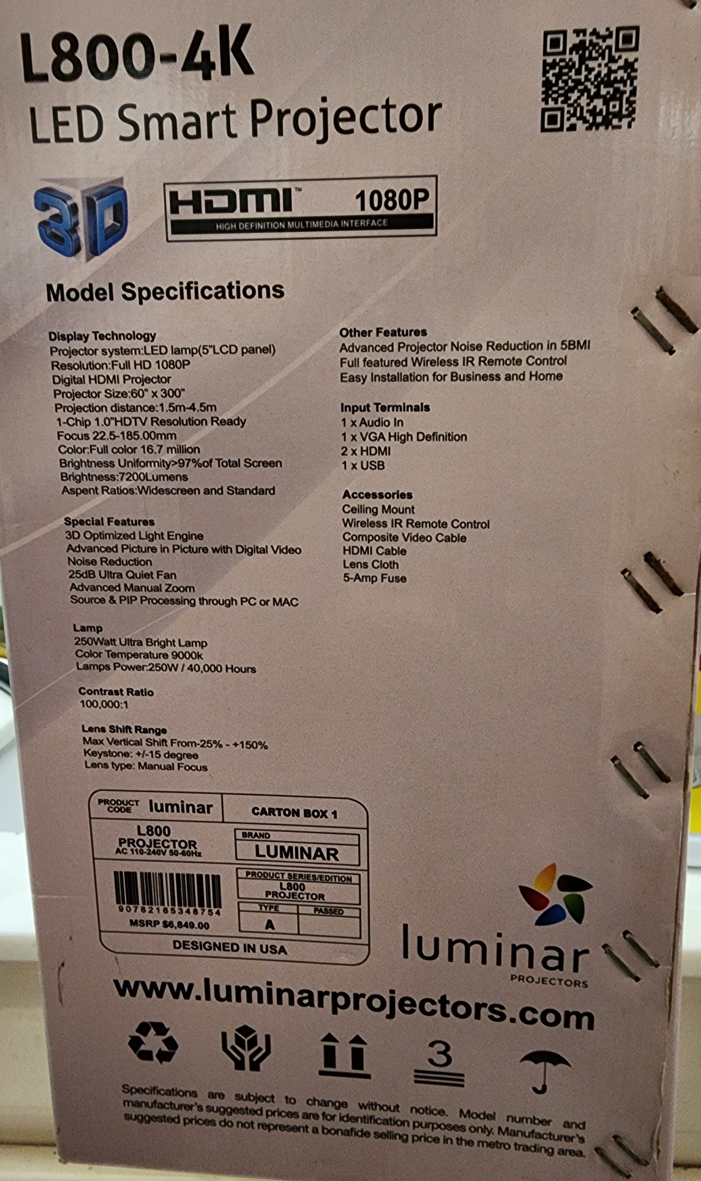 Luminar L800-4K LED Smart Projector - photo 3