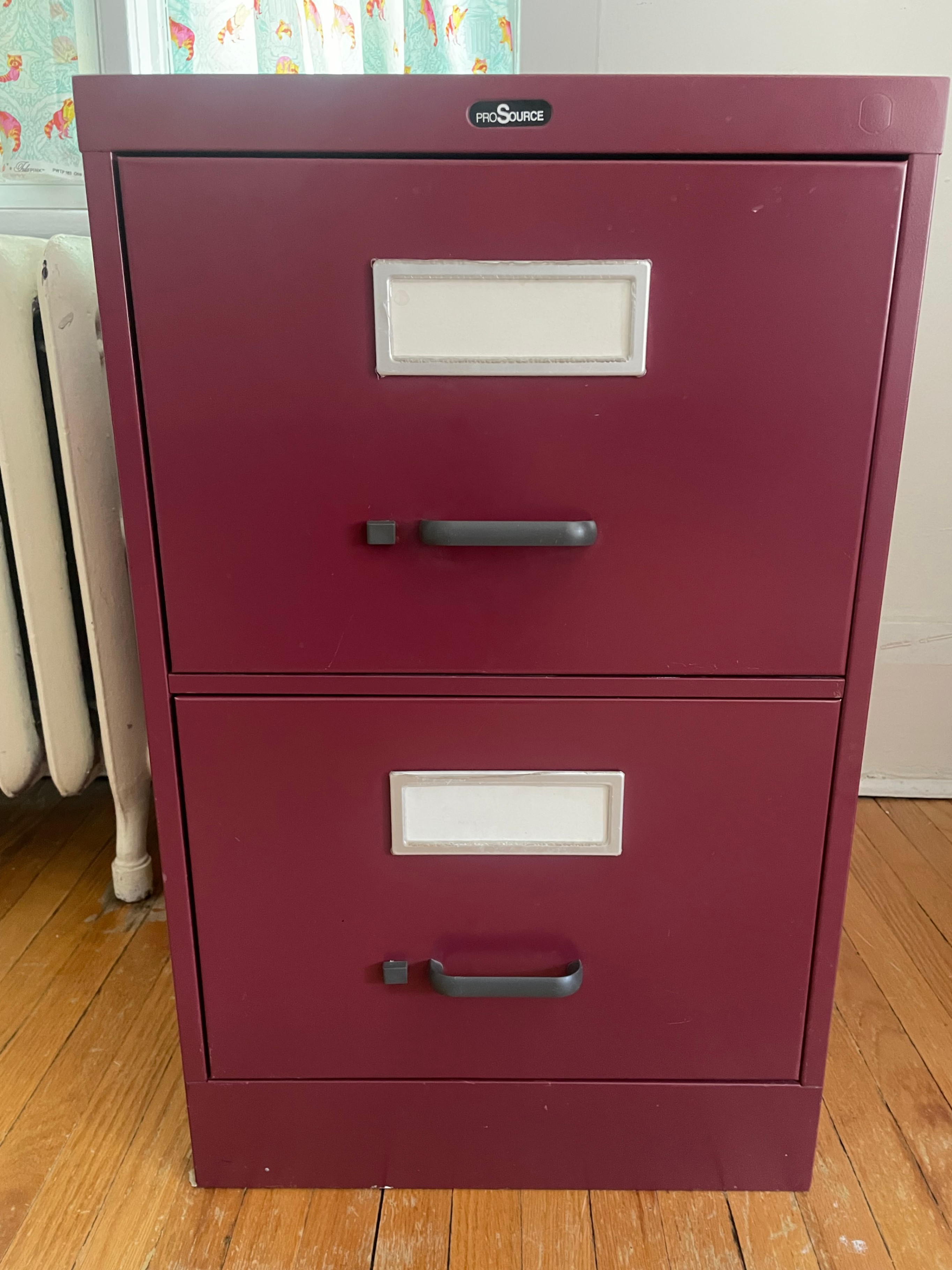 Filing Cabinet - Burgundy/Wine Colour - photo 2