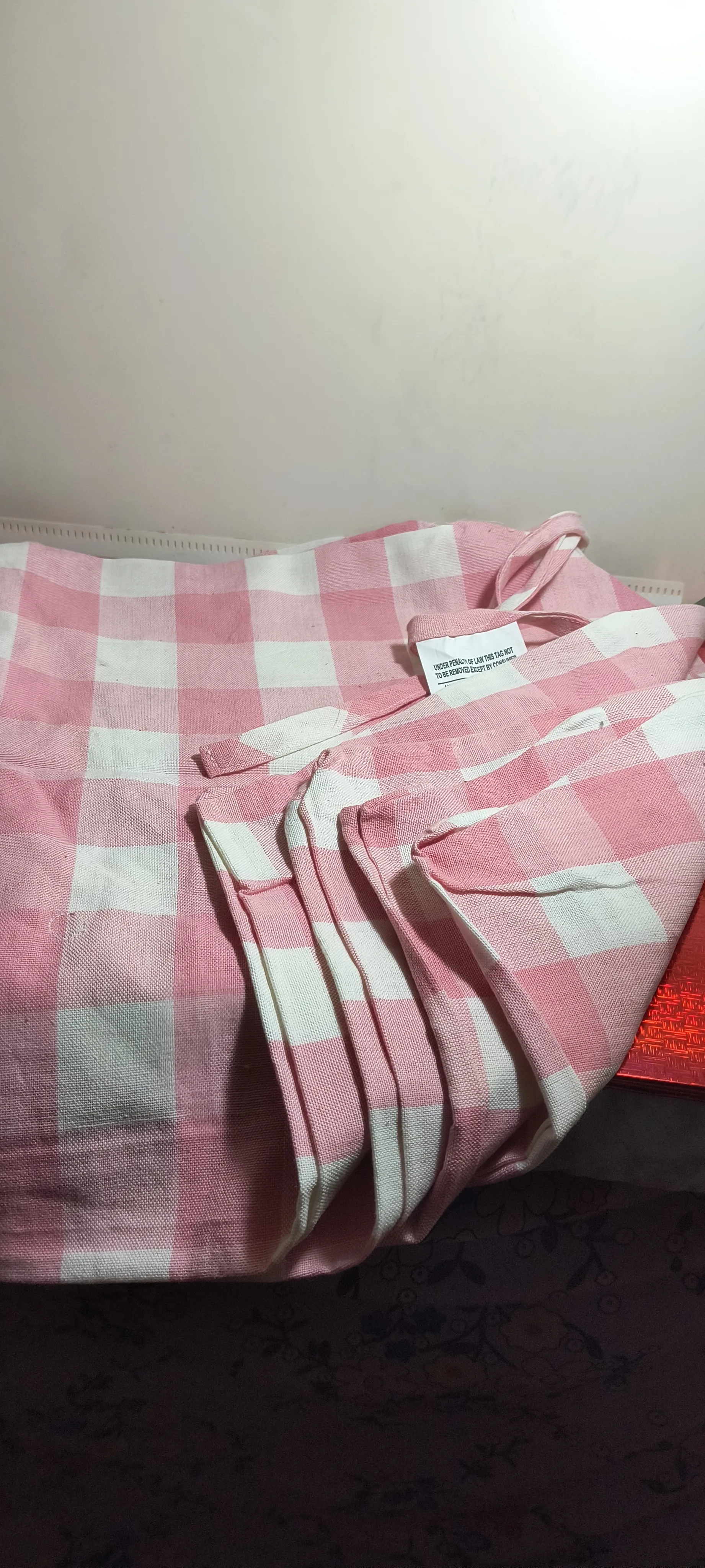 4x Vintage Barth & Dreyfuss Pink!! Gingham Chair Cushion Covers!
