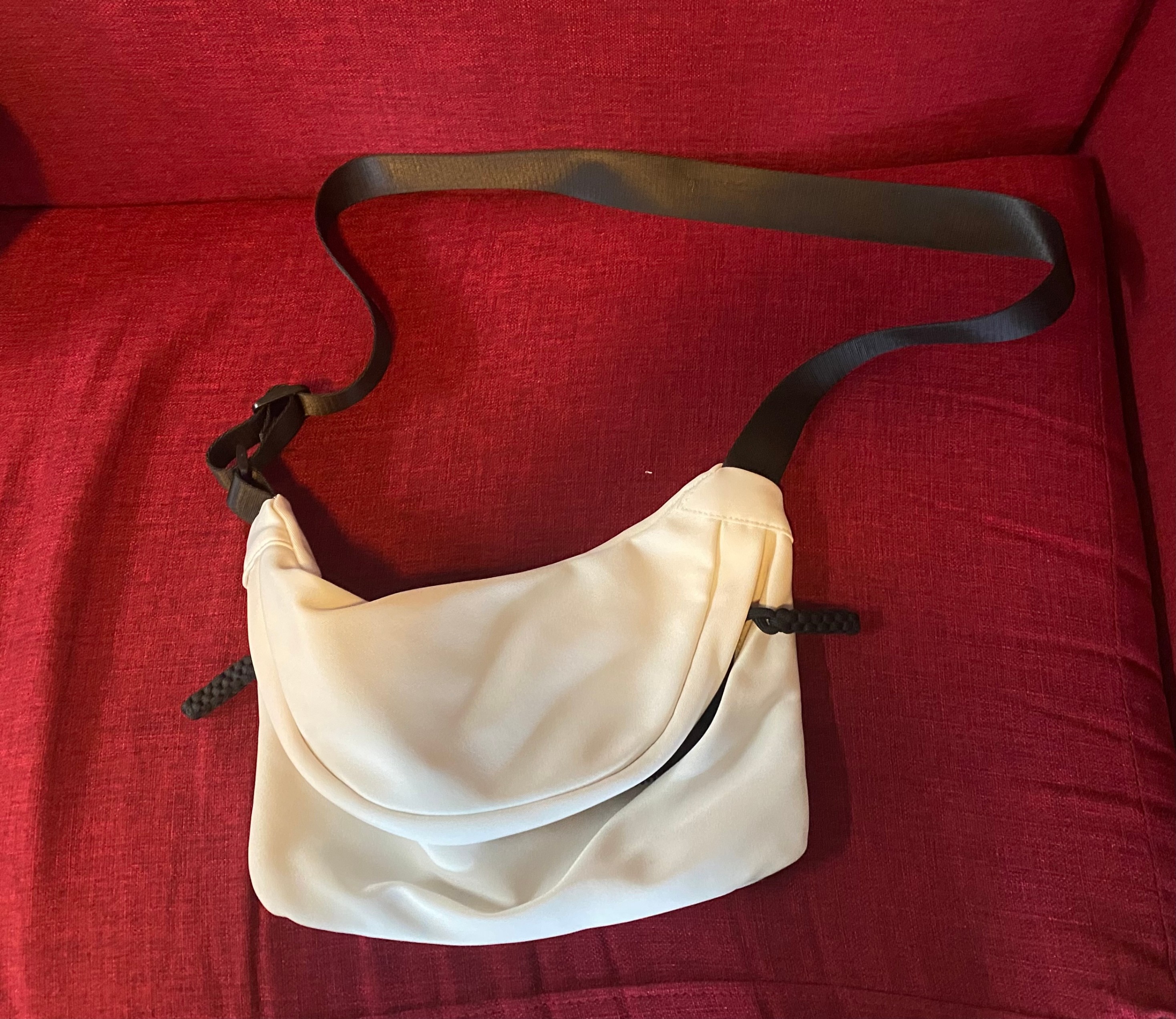 Cream crossbody bag