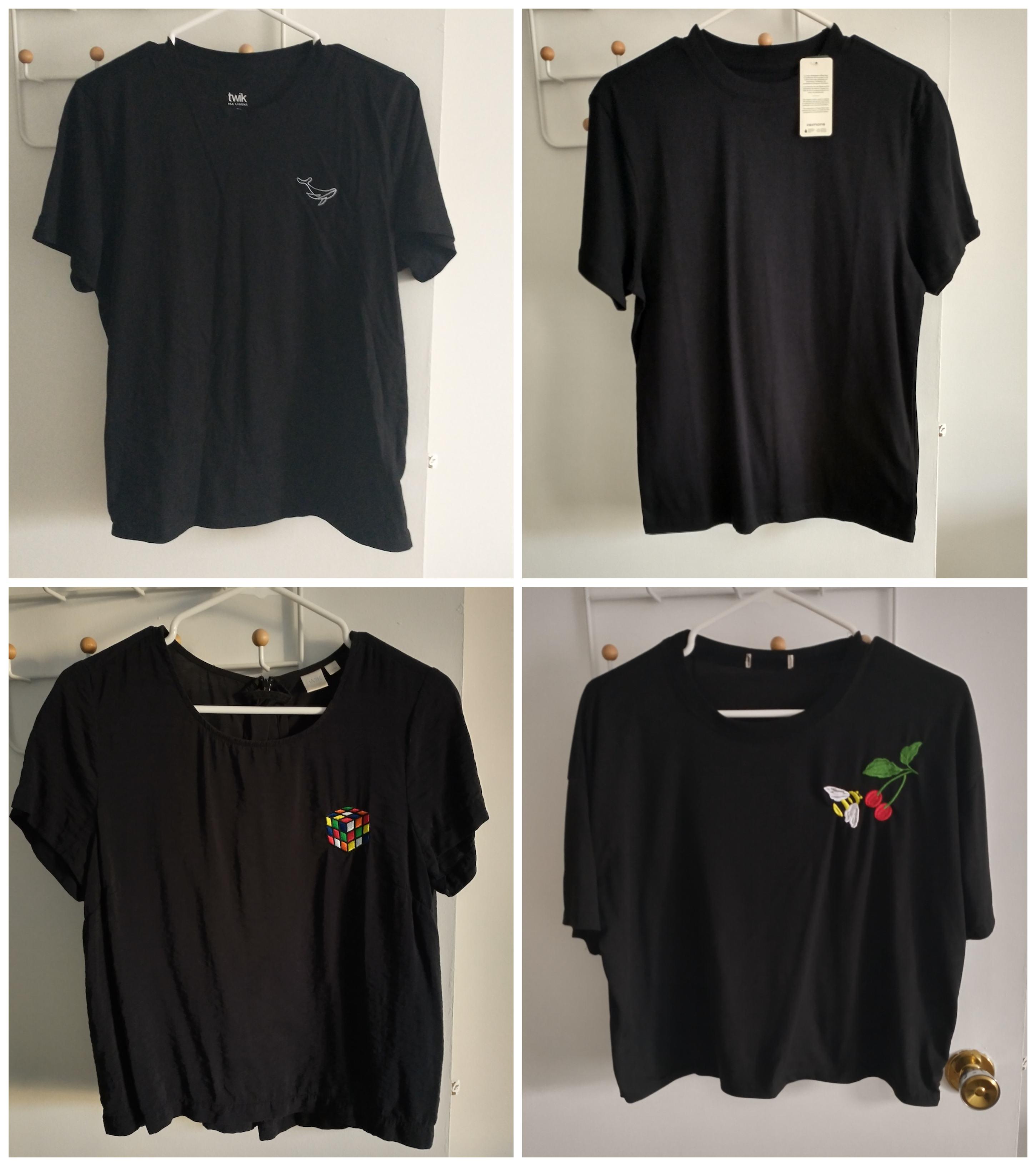 Bundle of black short-sleeve shirts - Unworn or like new