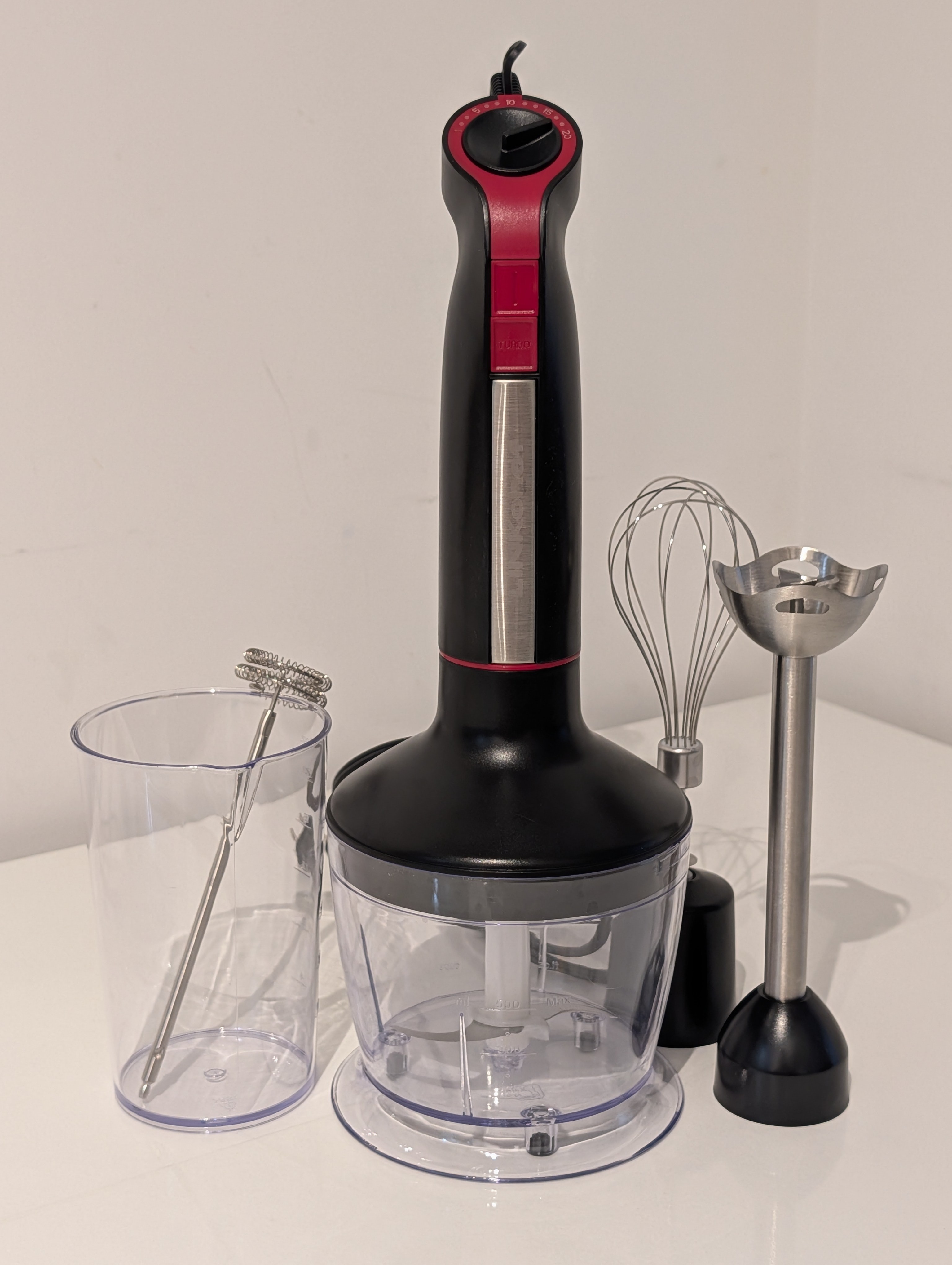 5-in-1 Immersion Hand Blender Set Attachments & Food Chopper
