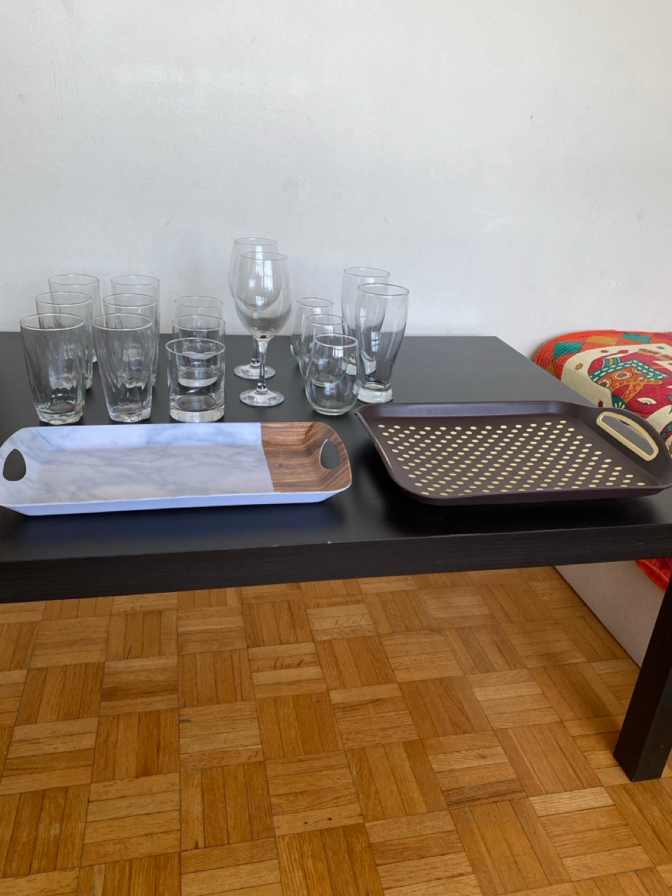 Glassware & Serving Tray Bundle – Home Bar / Kitchen Starter Set - photo 3