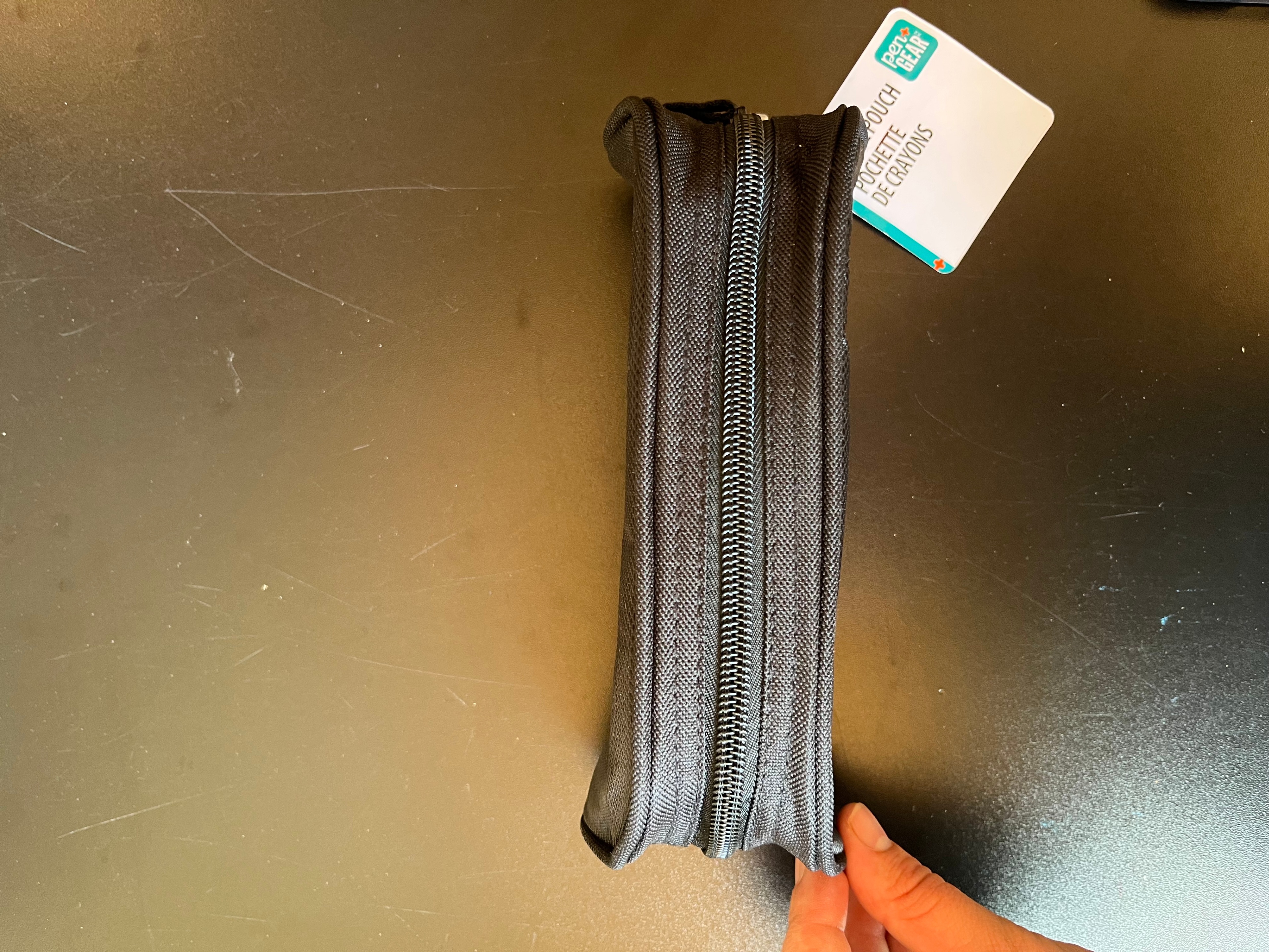Pen+Gear Grip Handle Pencil Pouch Black Pencil Case for School - photo 2
