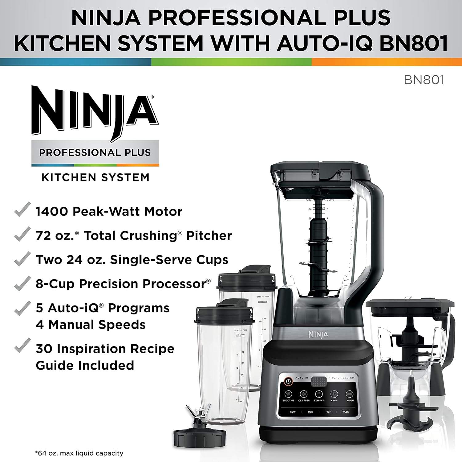 Ninja Professional Plus Kitchen System with Auto-iQ BN801C New - photo 3