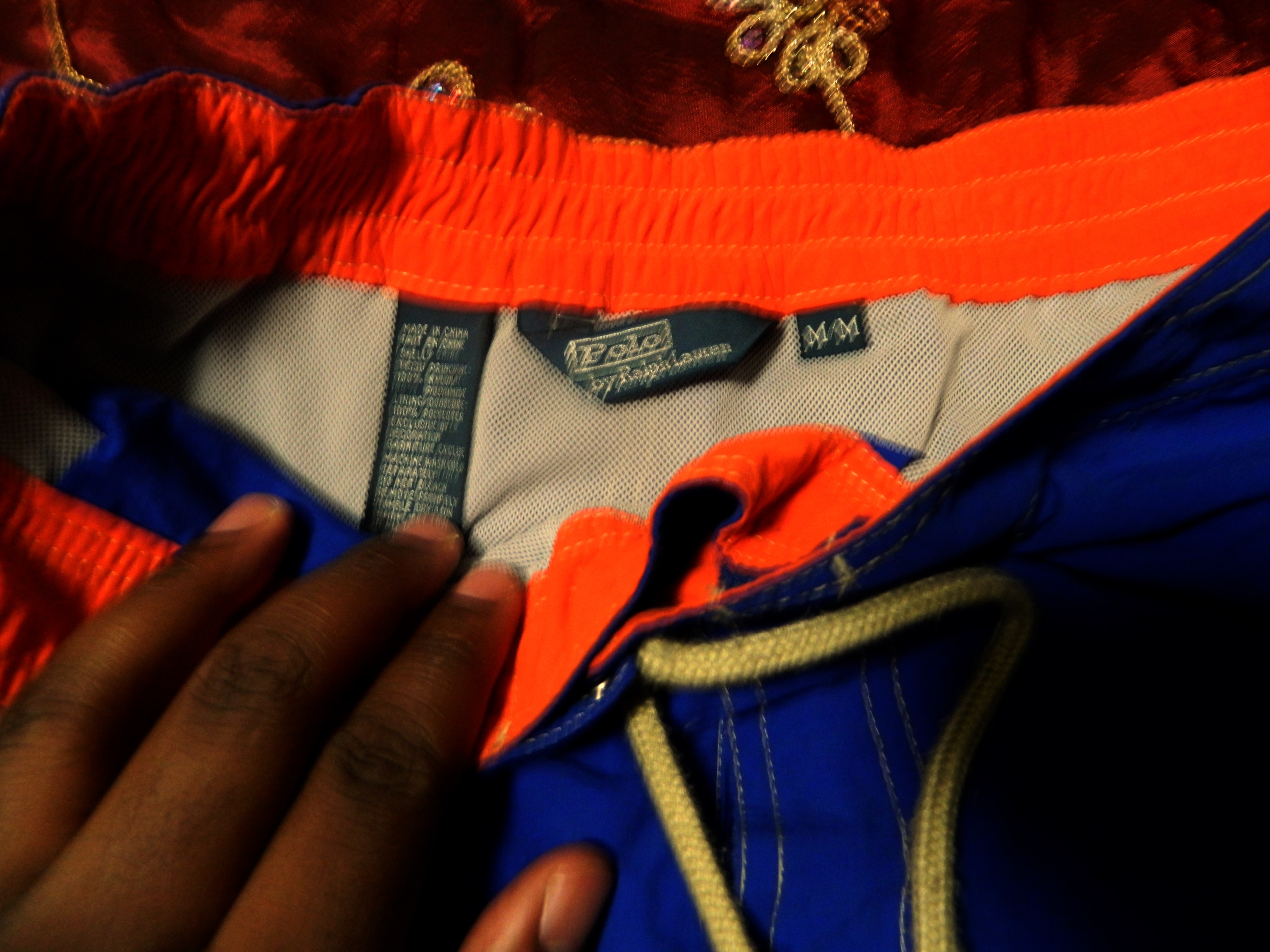 Polo Ralph Lauren swimwear trunks men’s size M blue  Orange - photo 2
