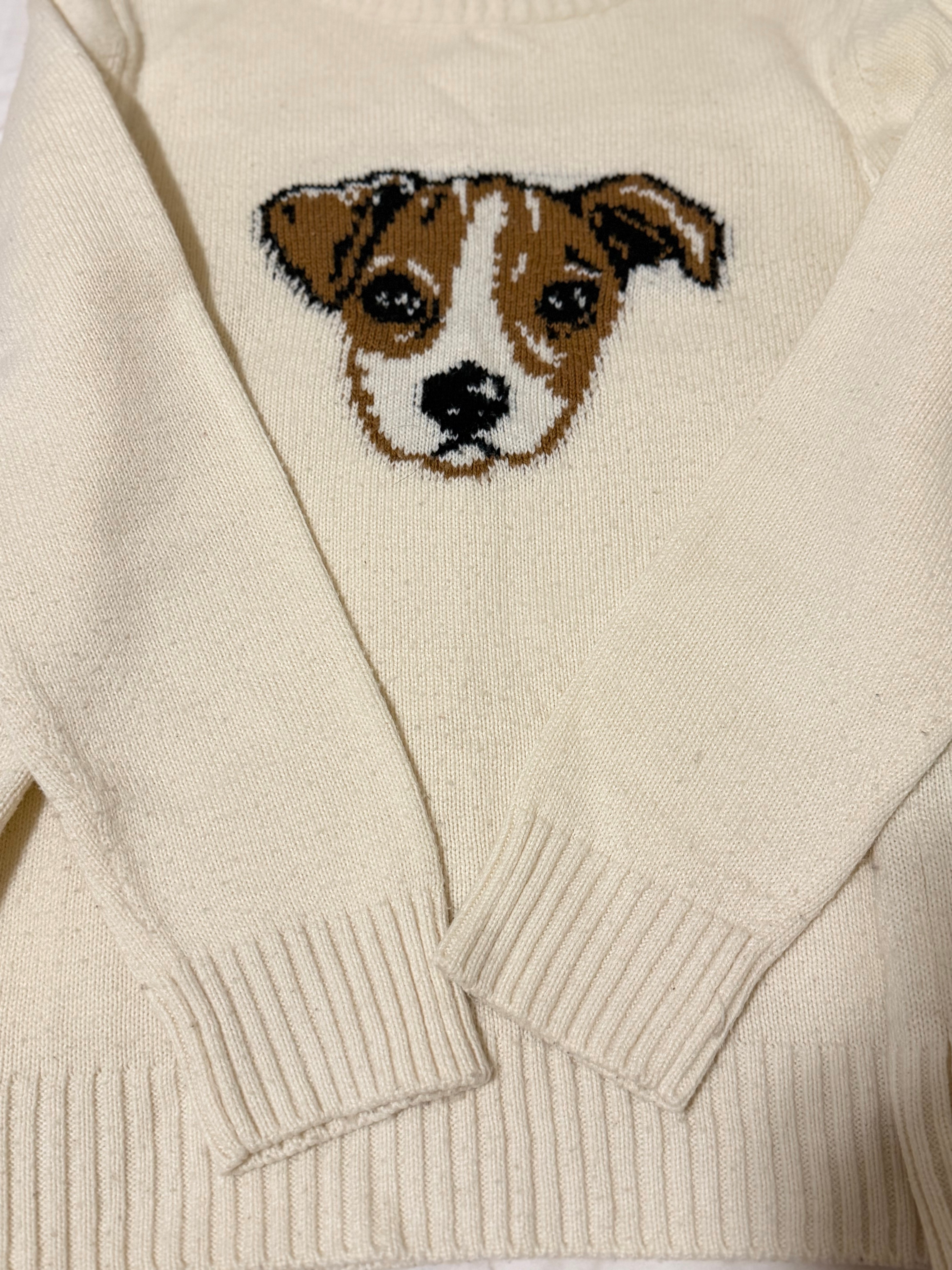 SPAO Puppy Knit Sweater – Cream – Size L - photo 4