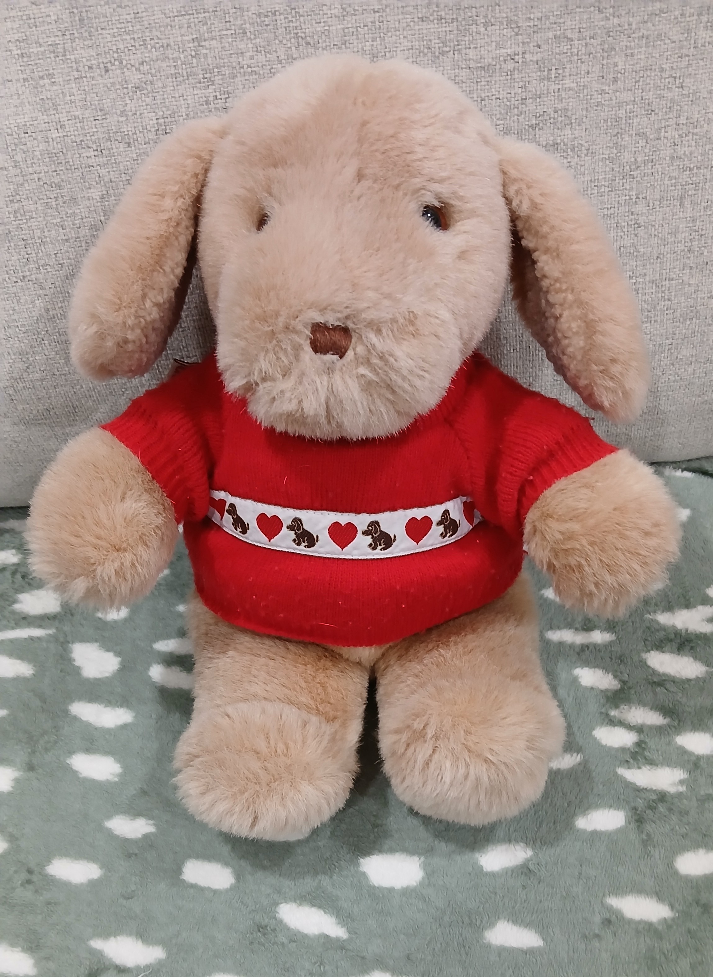 Vintage 1985 Gund Tender Puppy Plush, 12in.