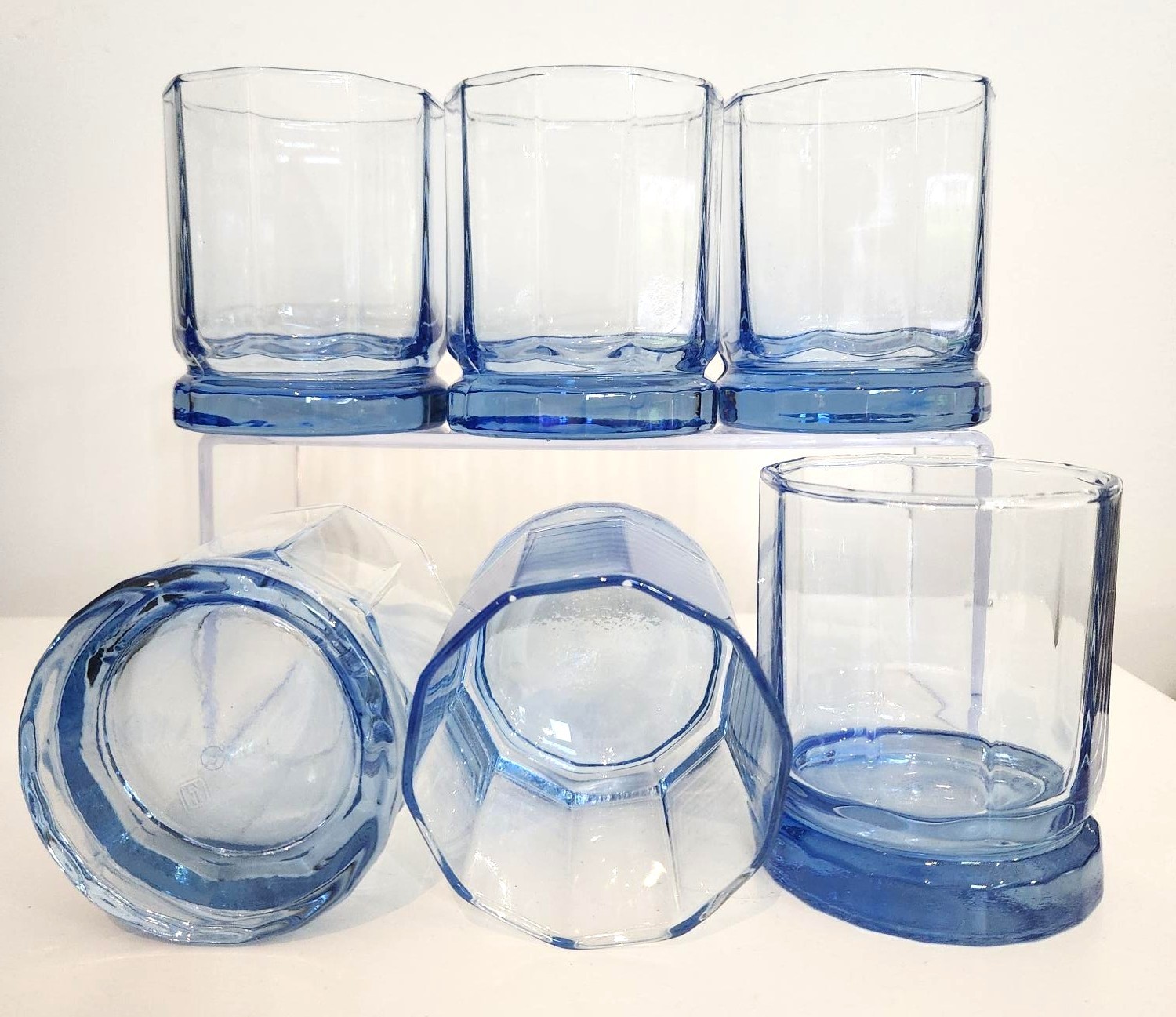 Set of 6 Vintage Anchor Hocking "Essex" 10-Panel Lowball Glasses - photo 2