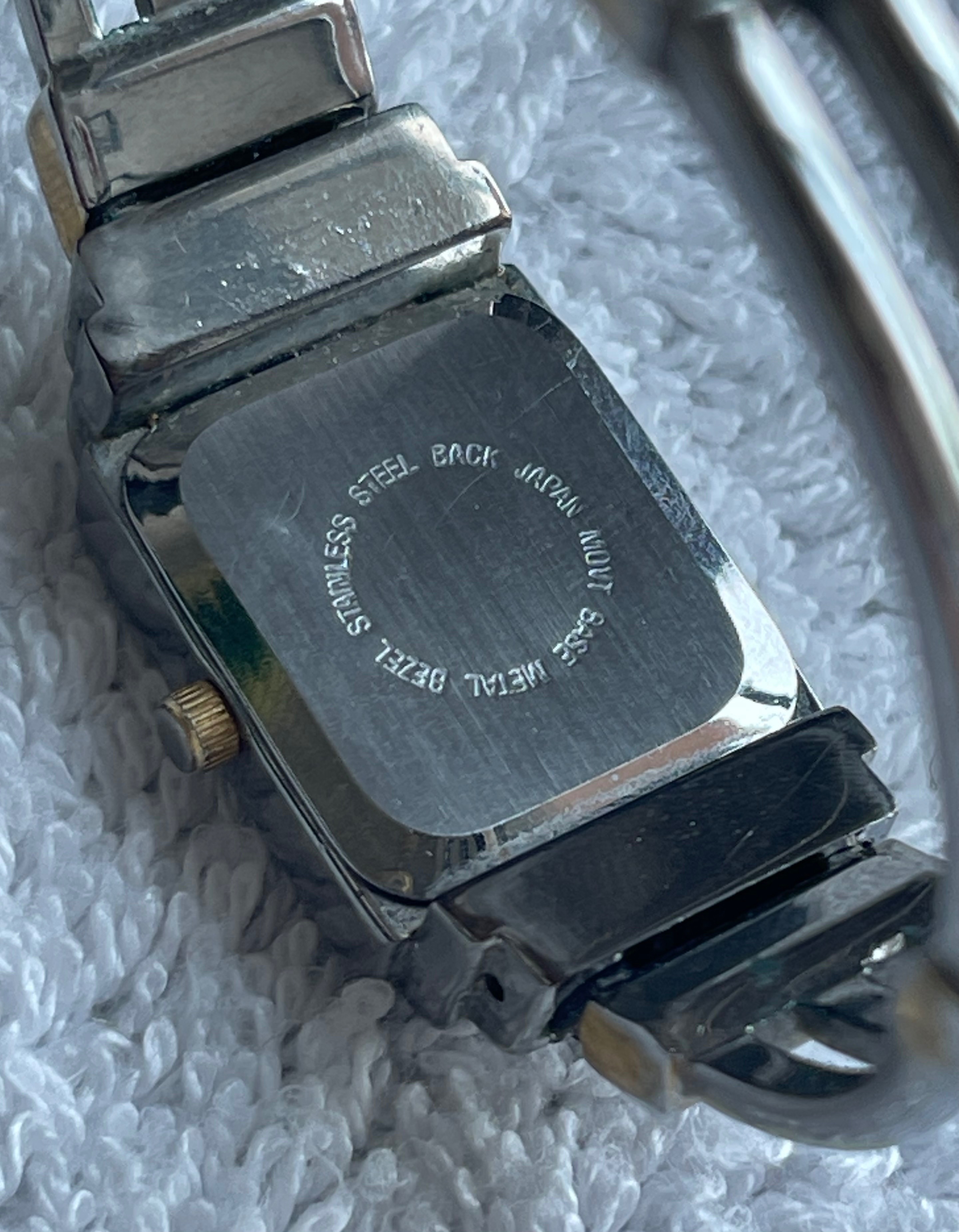 Vintage Da Vinci Two-Tone Art Deco Cuff Watch (Needs Battery) - photo 4