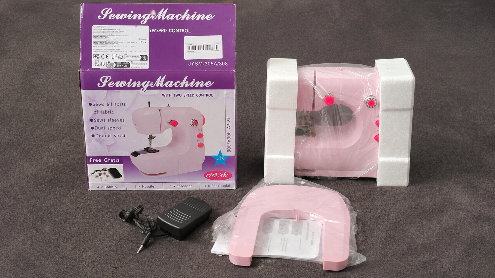 Mini Portable Electric Sewing Machine w/ Extension Table - photo 2