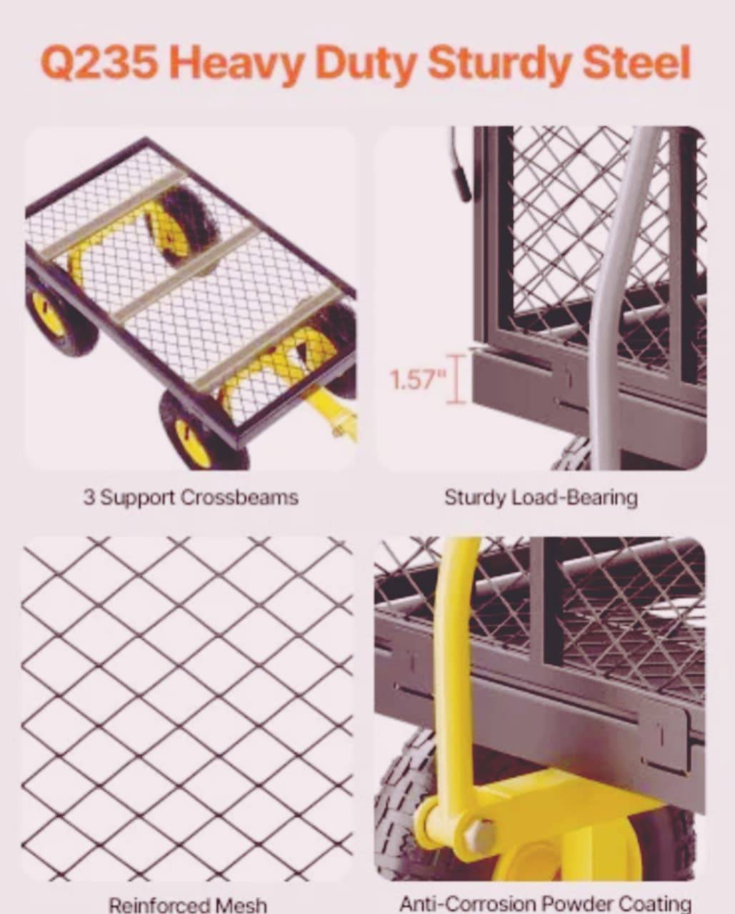 400 lb Steel Utility Cart