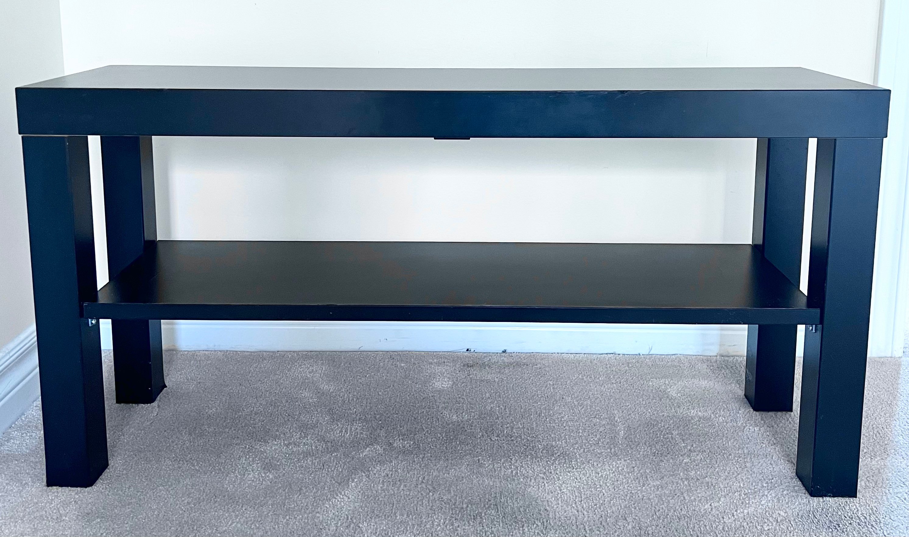 MINT CONDITION MODERN BLACK TV STAND / BENCH