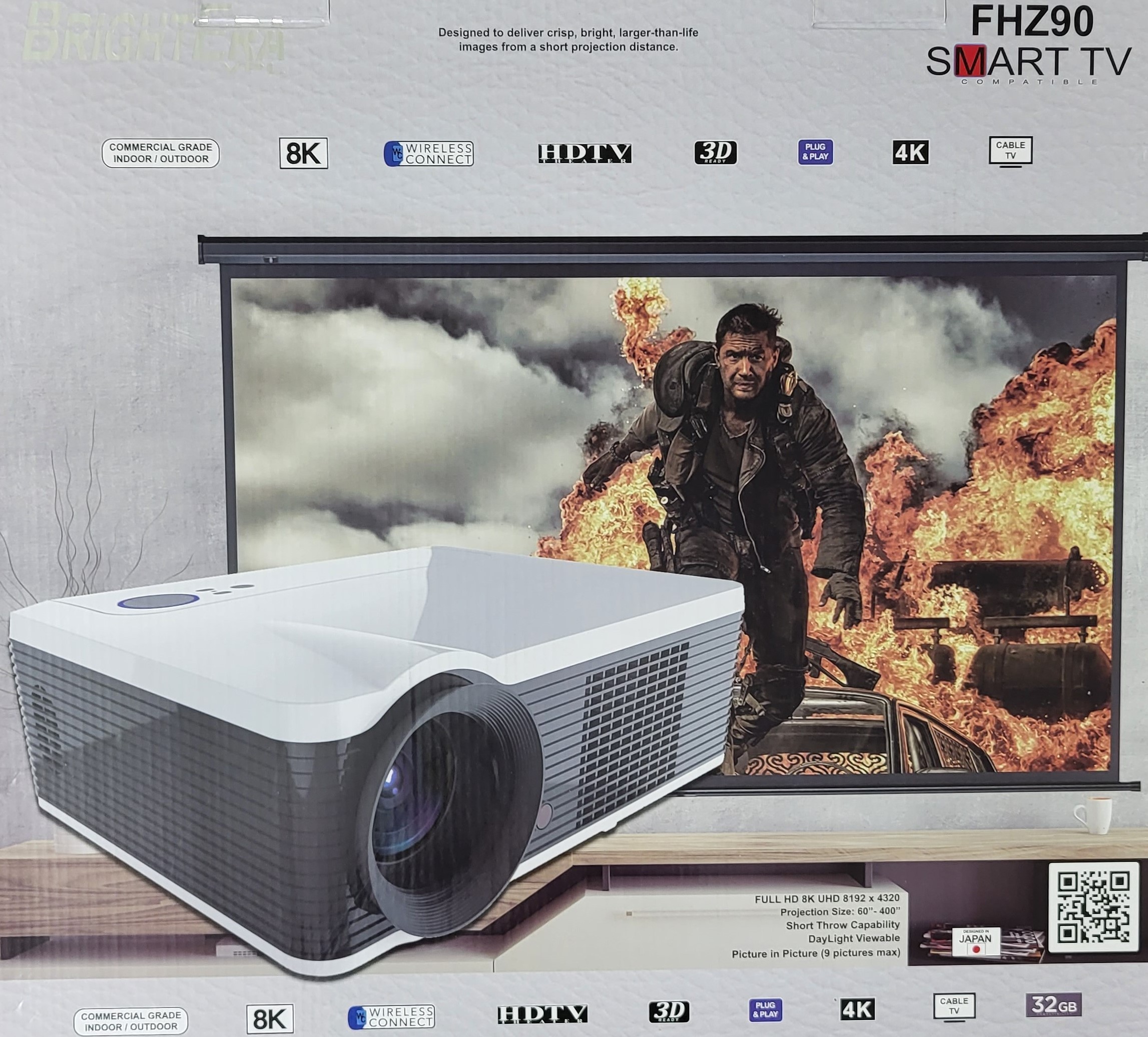 Projector, Electric Screen, Soundbar, all 3 for $500 - photo 4