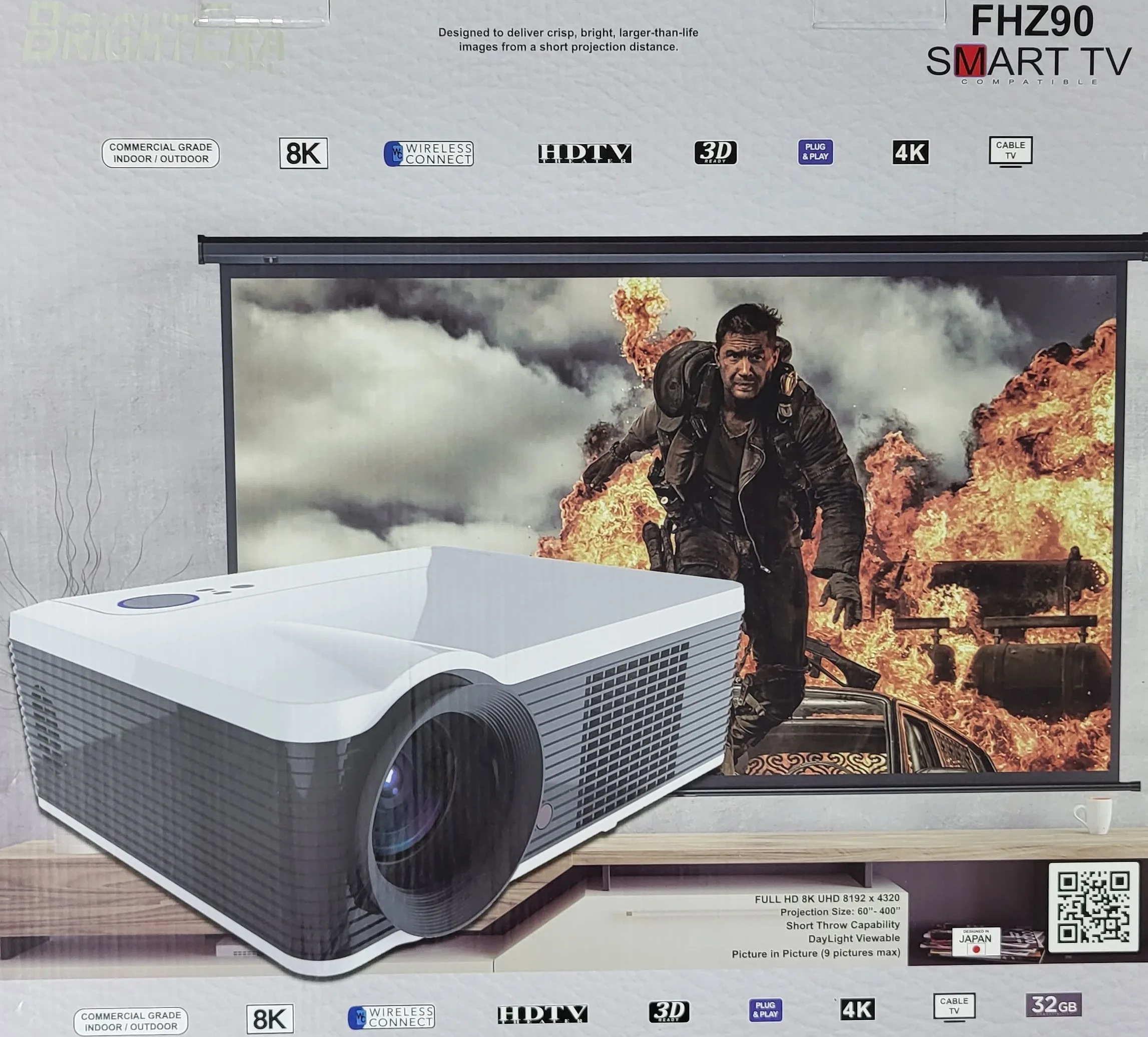Projector, Electric Screen, Soundbar, all 3 for $500 - photo 4