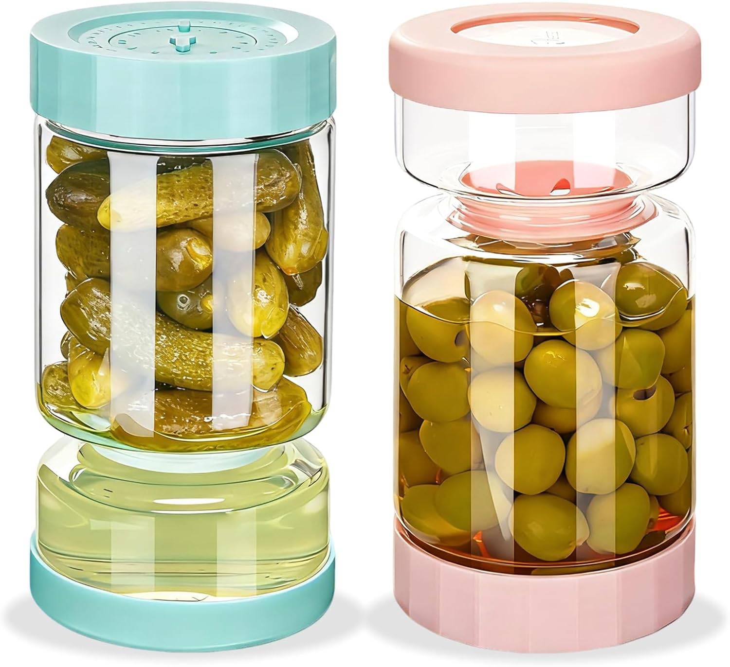Pickle Jar with Strainer Flip, 37oz