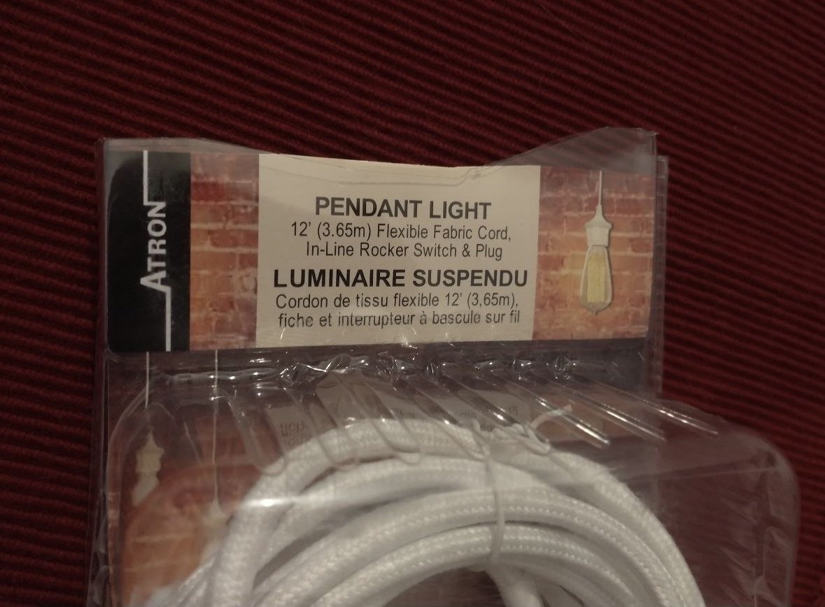 Pendant light cord - 12ft - unused - photo 3
