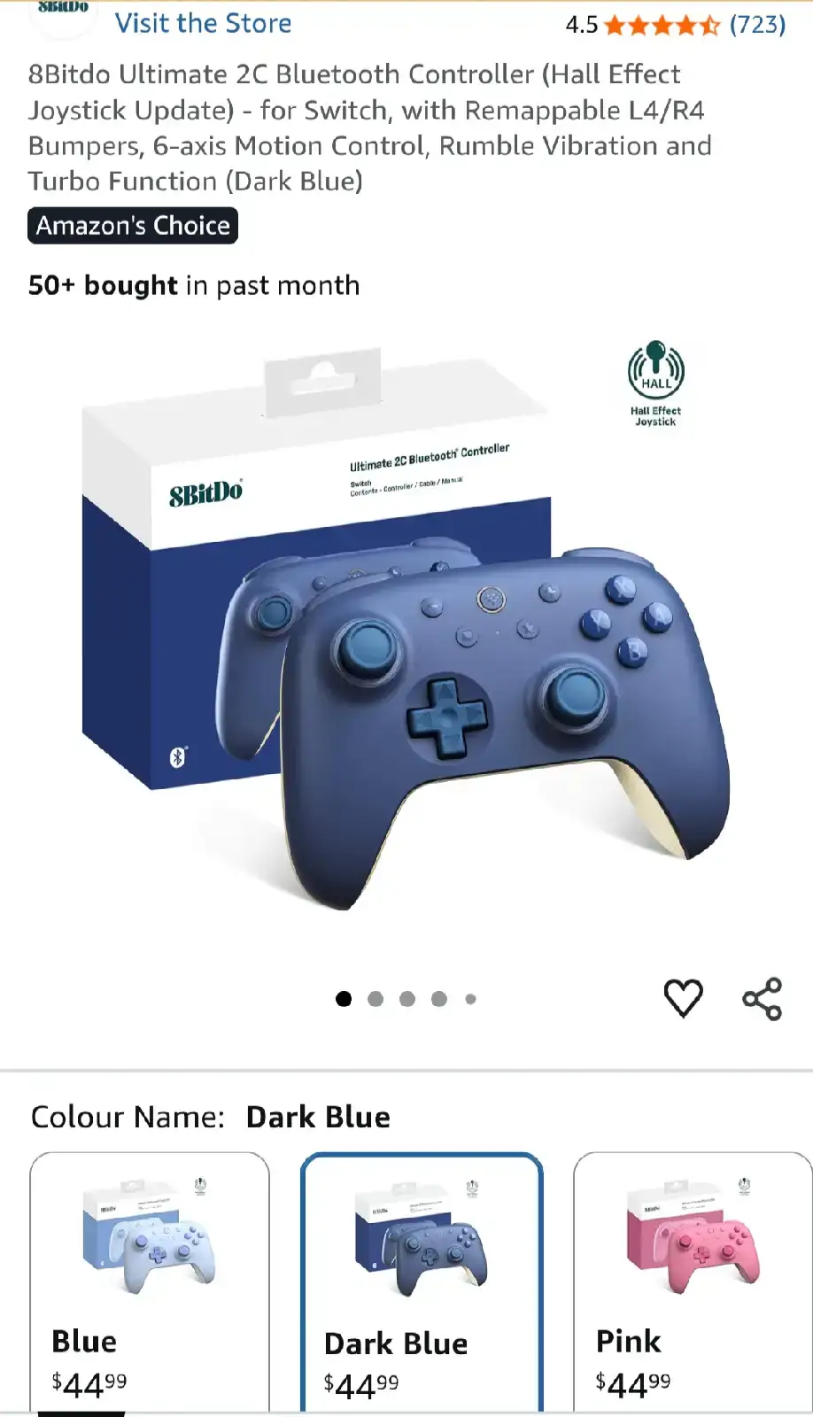 8BitDo Ultimate 2.4g Bluetooth Controller for Switch - Dark Blue