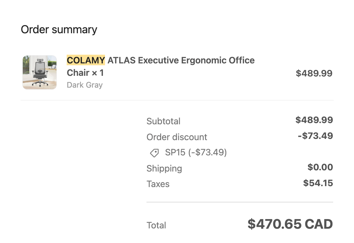 Office chair Colamy Atlas - photo 3