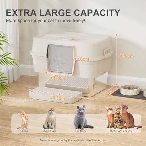 Extra Large Enclosed Cat Litter Box - photo 3